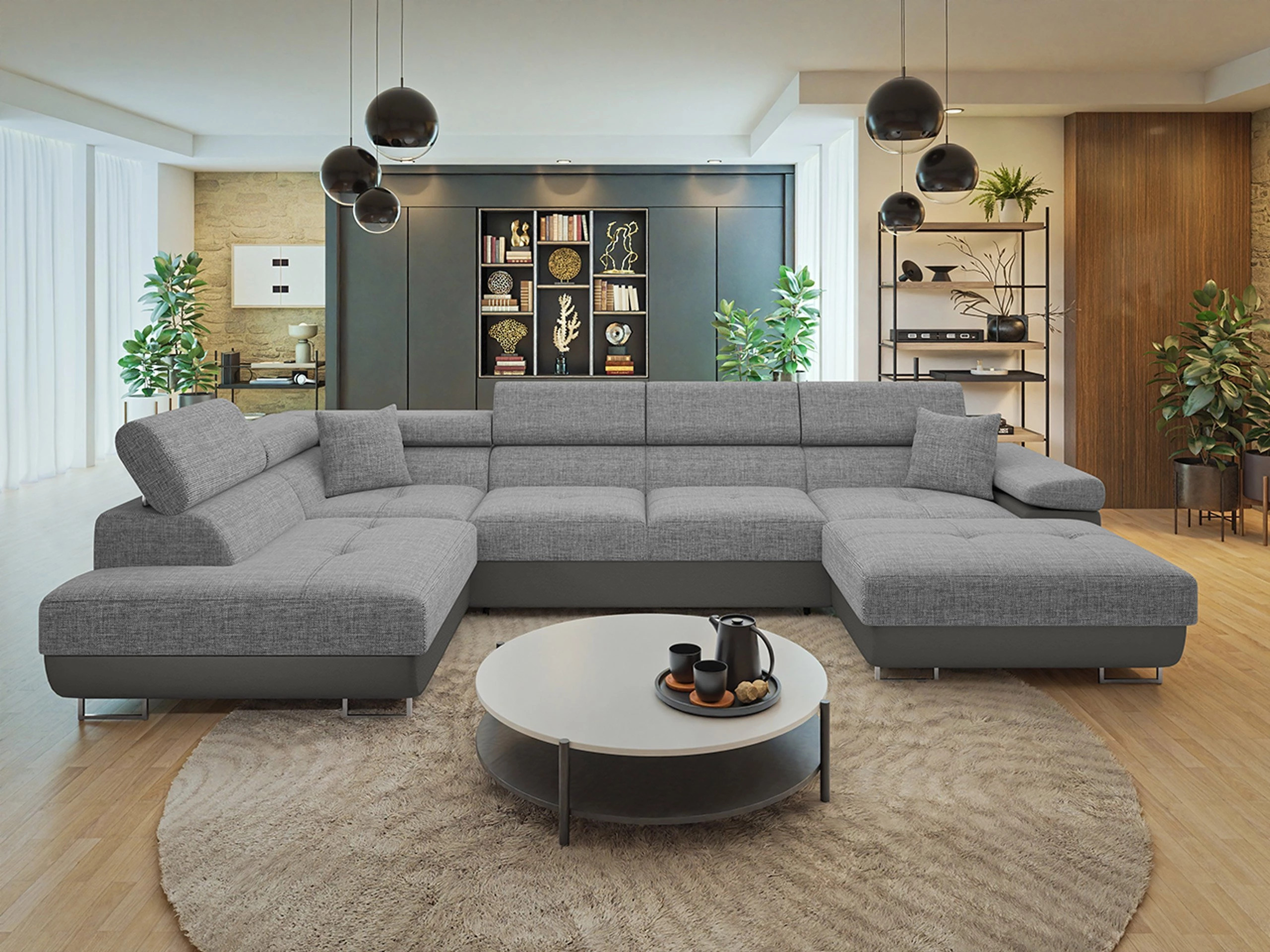 Horn­sófi Comfivo Vinetum III (Soft 029 + Lux 05)