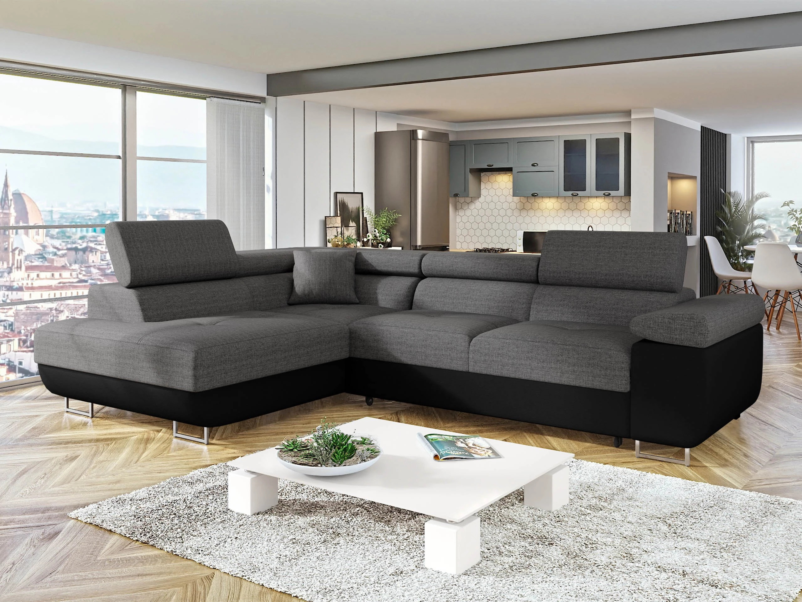 Horn­sófi Comfivo Vinetum (Soft 011 + Lux 06)