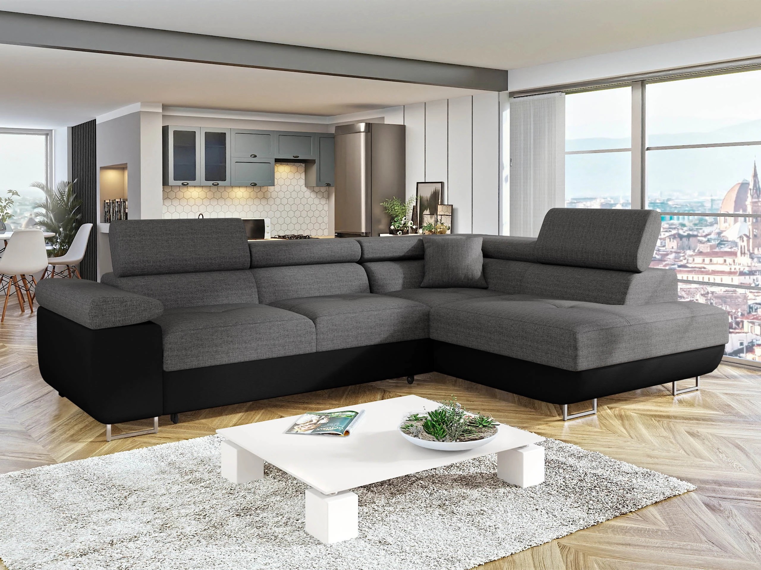 Horn­sófi Comfivo Vinetum (Soft 011 + Lux 06)