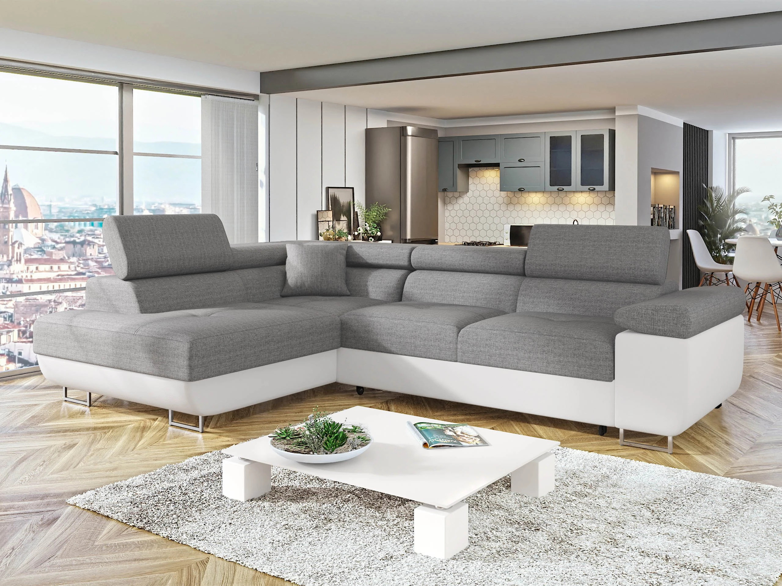 Horn­sófi Comfivo Vinetum (Soft 017 + Lux 05)