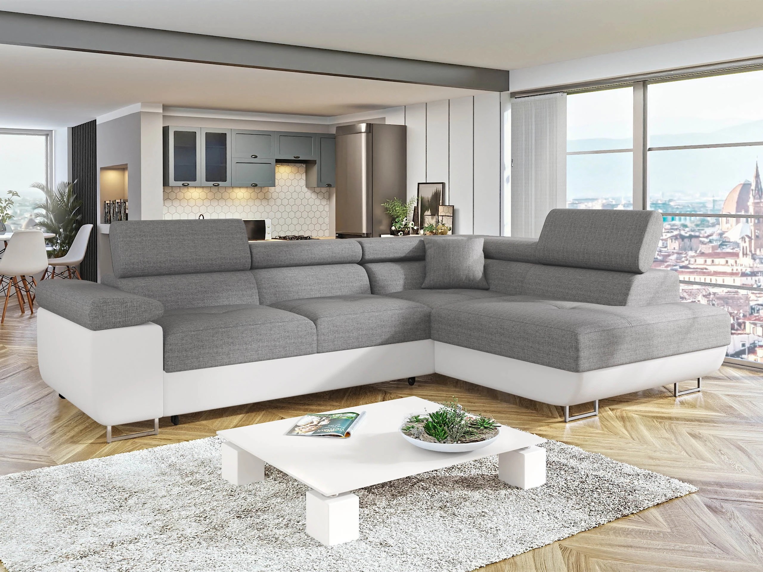 Horn­sófi Comfivo Vinetum (Soft 017 + Lux 05)