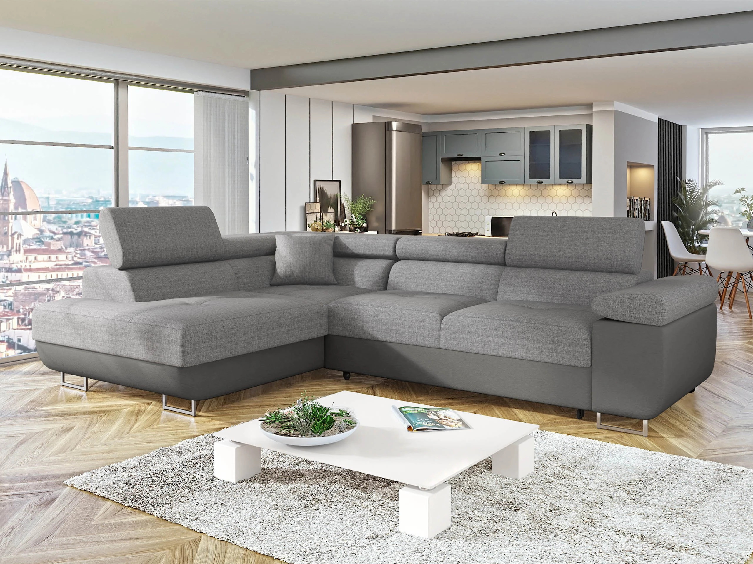 Horn­sófi Comfivo Vinetum (Soft 029 + Lux 05)