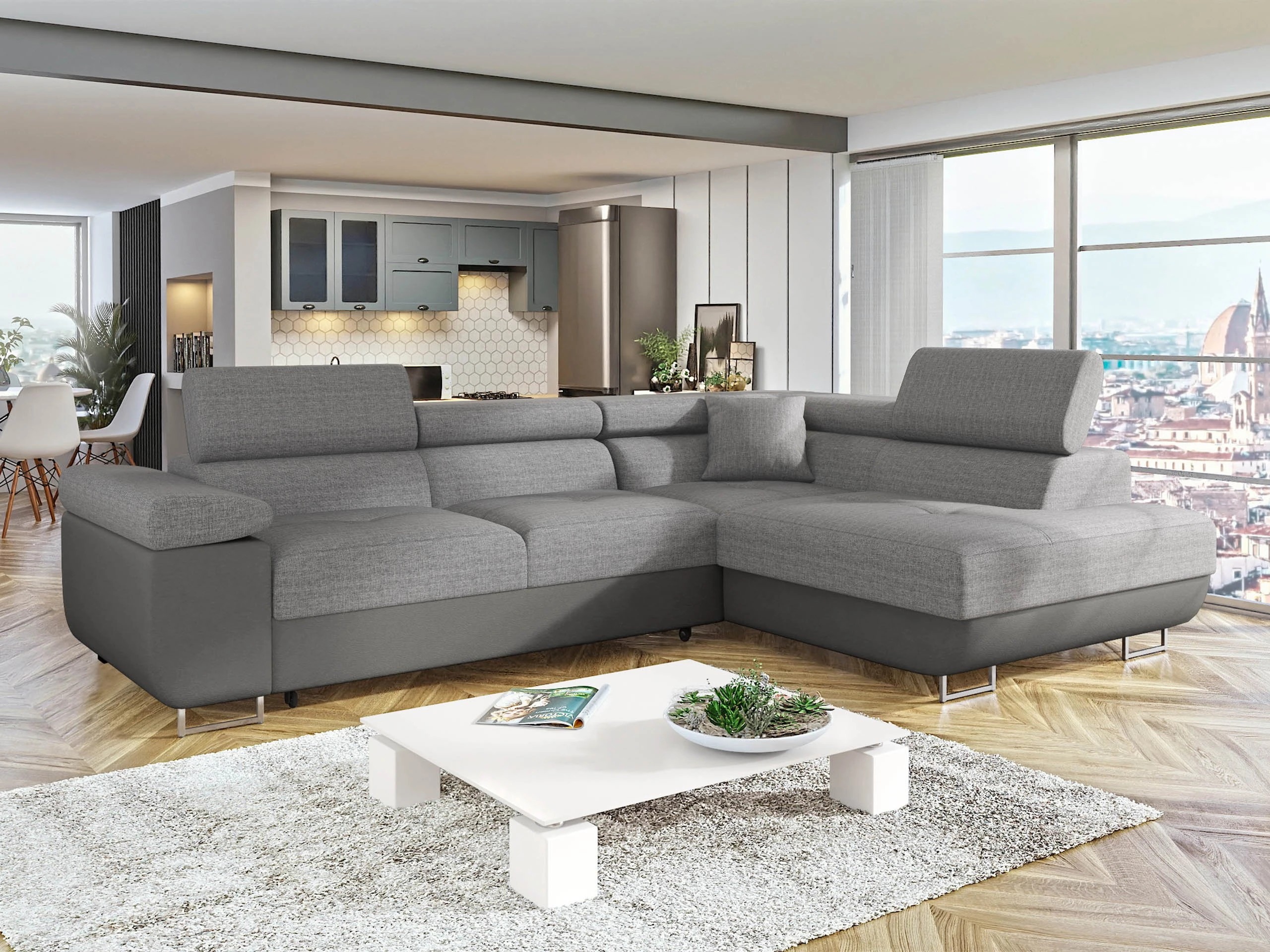 Horn­sófi Comfivo Vinetum (Soft 029 + Lux 05)