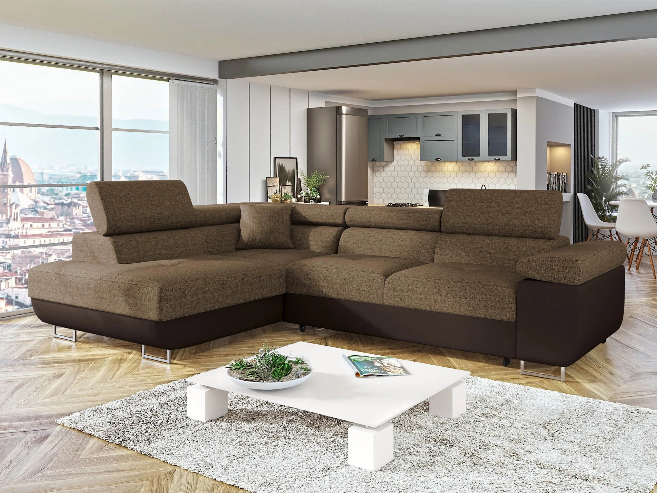 Horn­sófi Comfivo Vinetum (Soft 066 + Lux 03)