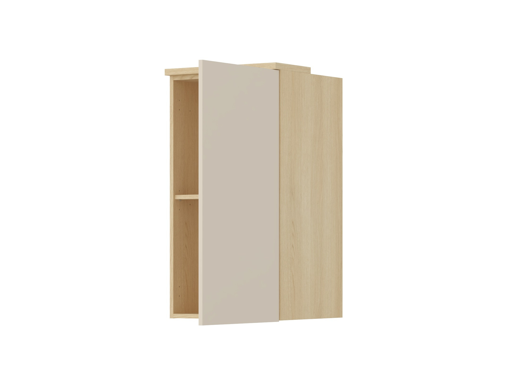 Veggskápur Nolcala 102 (Eik + Beige)