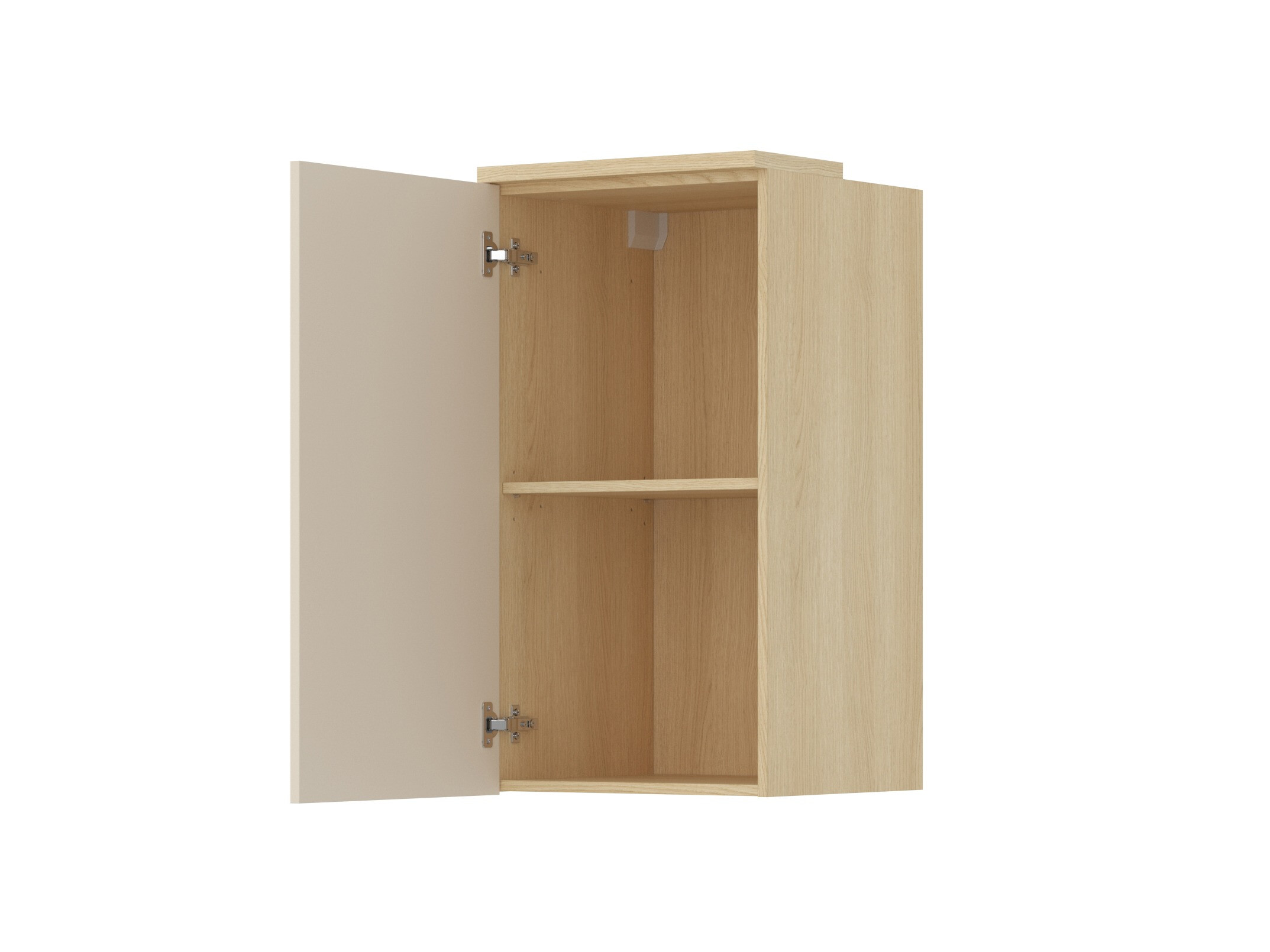 Veggskápur Nolcala 102 (Eik + Beige)