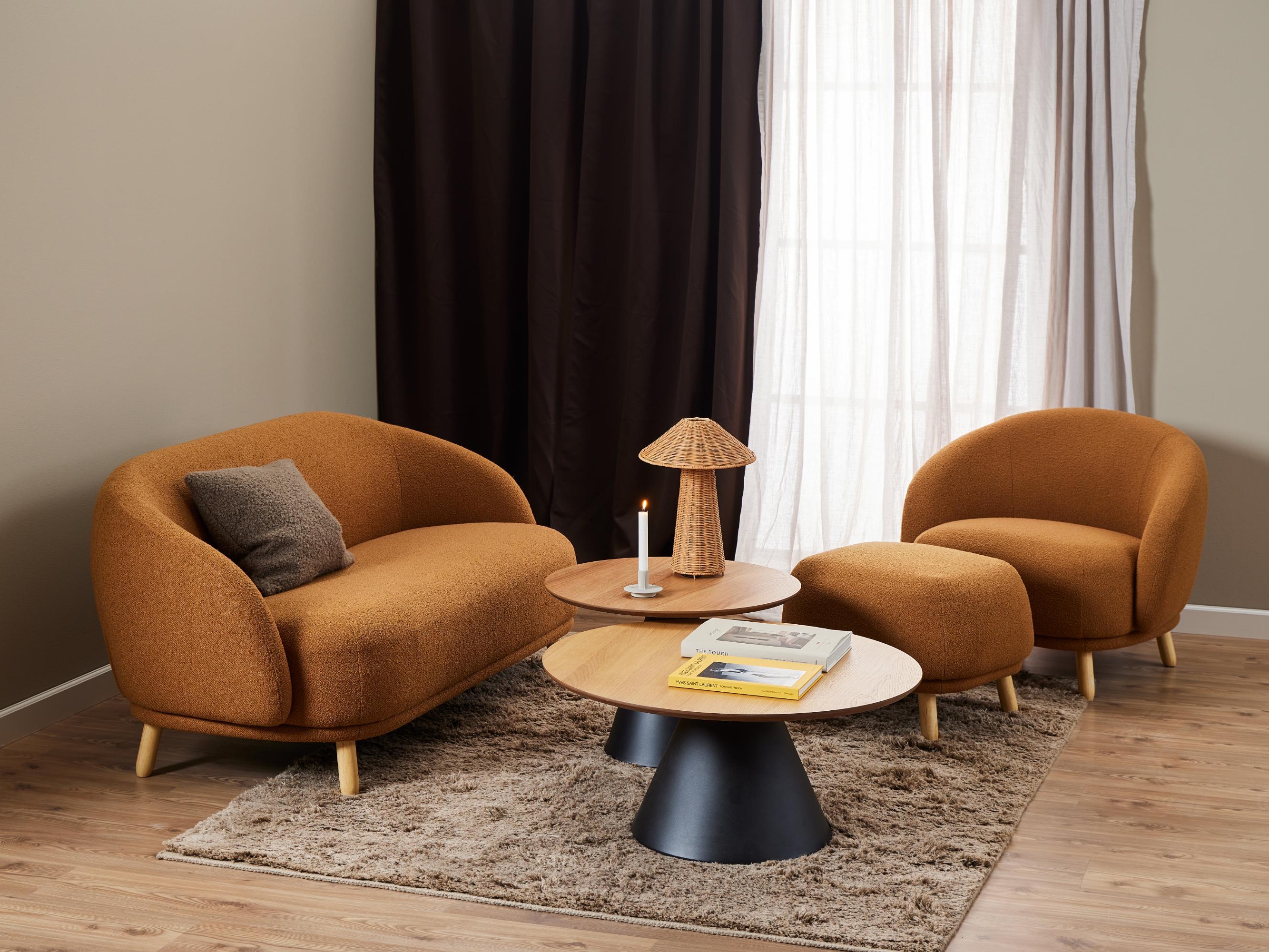 Sófaborð Norsica 908 (Svartur + Eik)