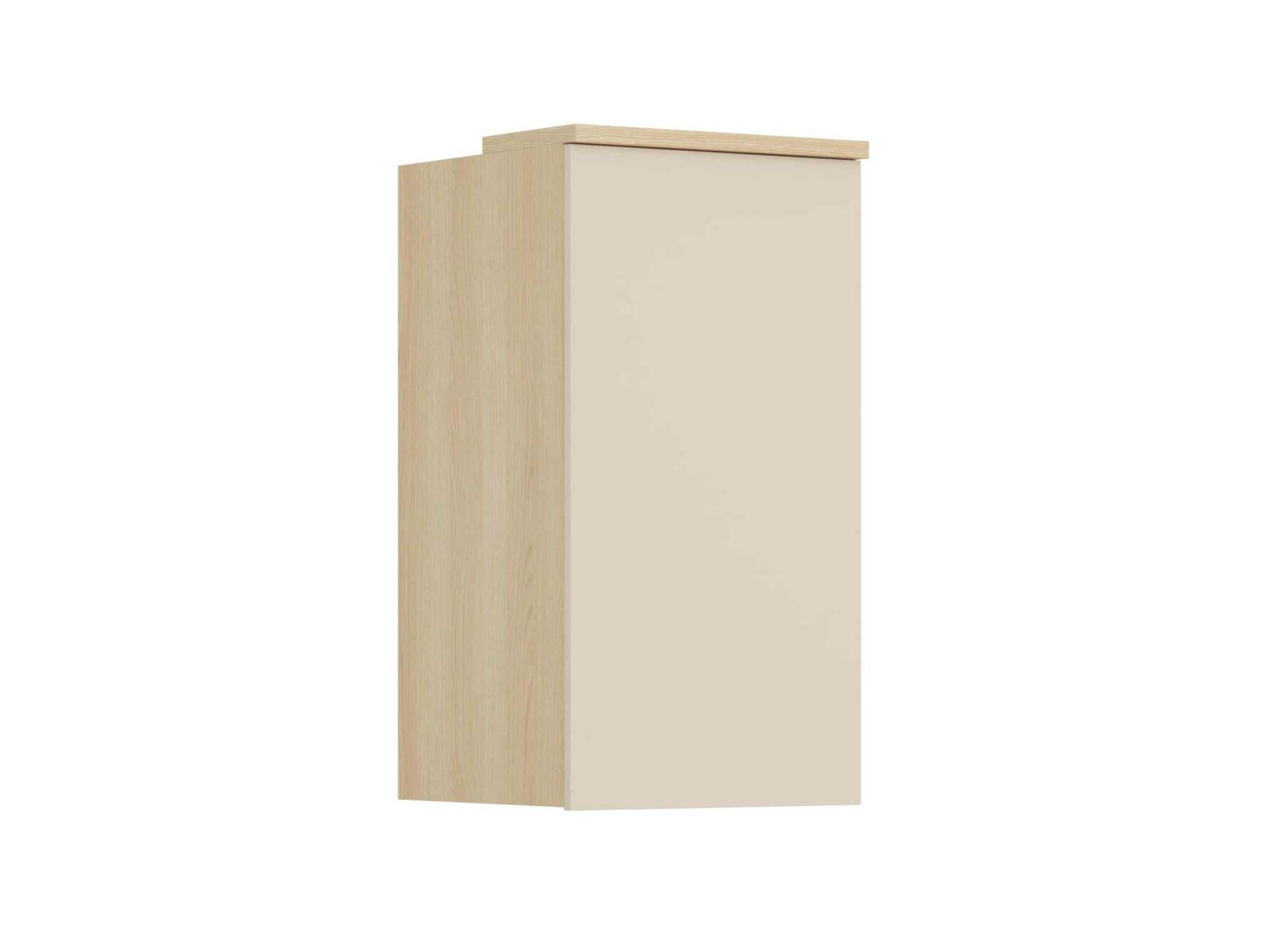 Veggskápur Nolcala 102 (Eik + Beige)