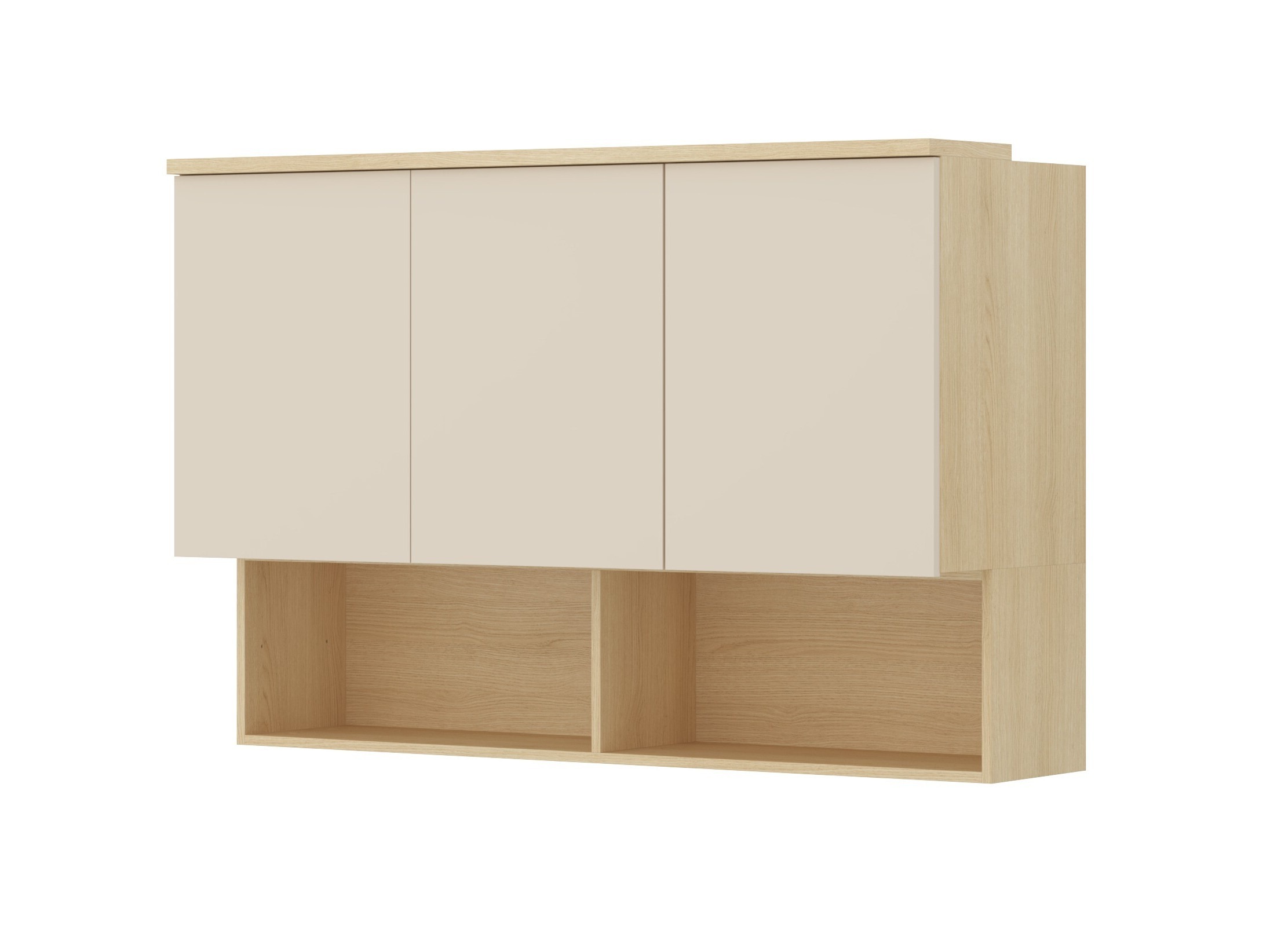 Veggskápur Nolcala 104 (Eik + Beige)
