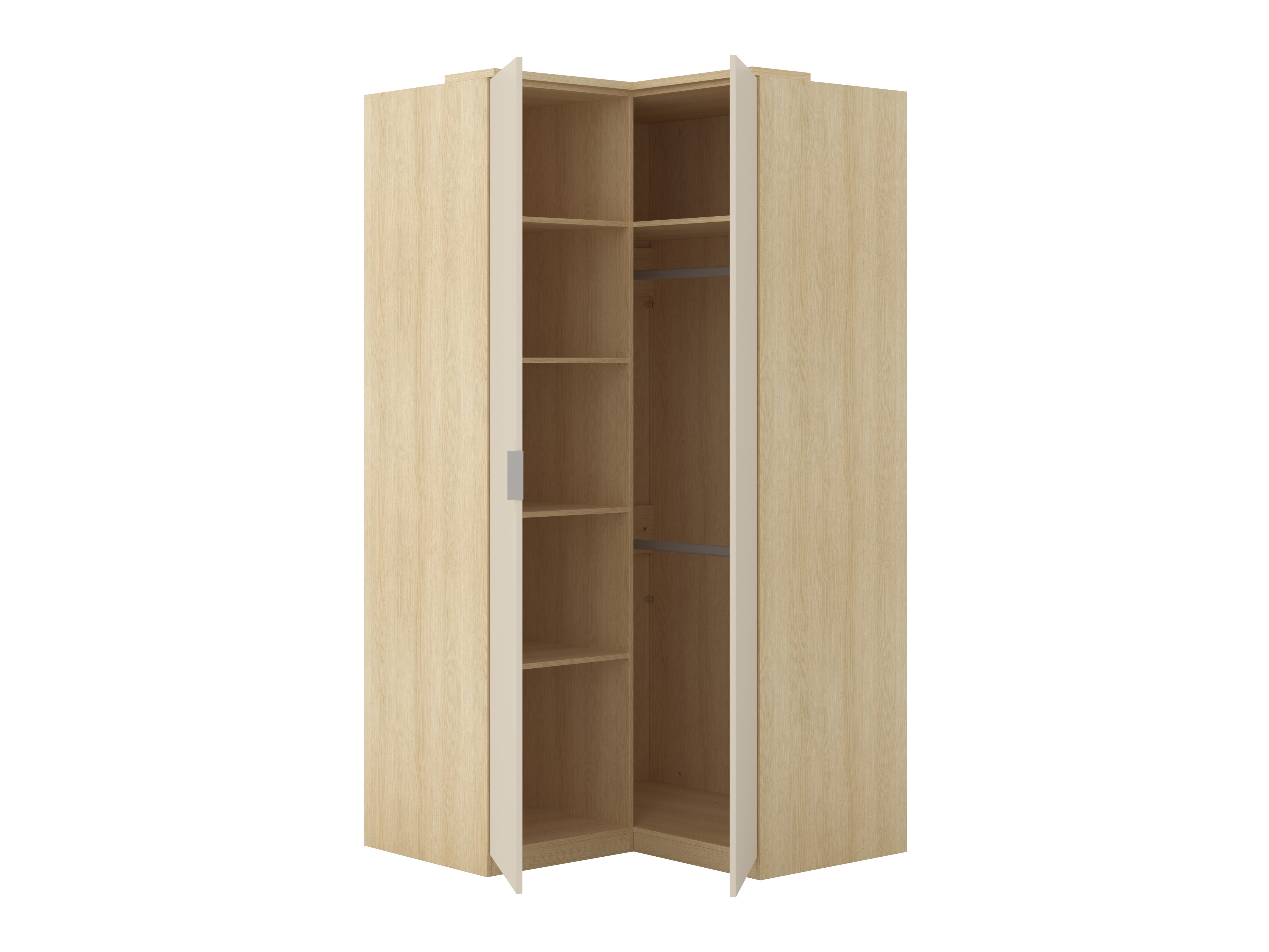 Hornfataskápur Nolcala 107 (Eik + Beige)