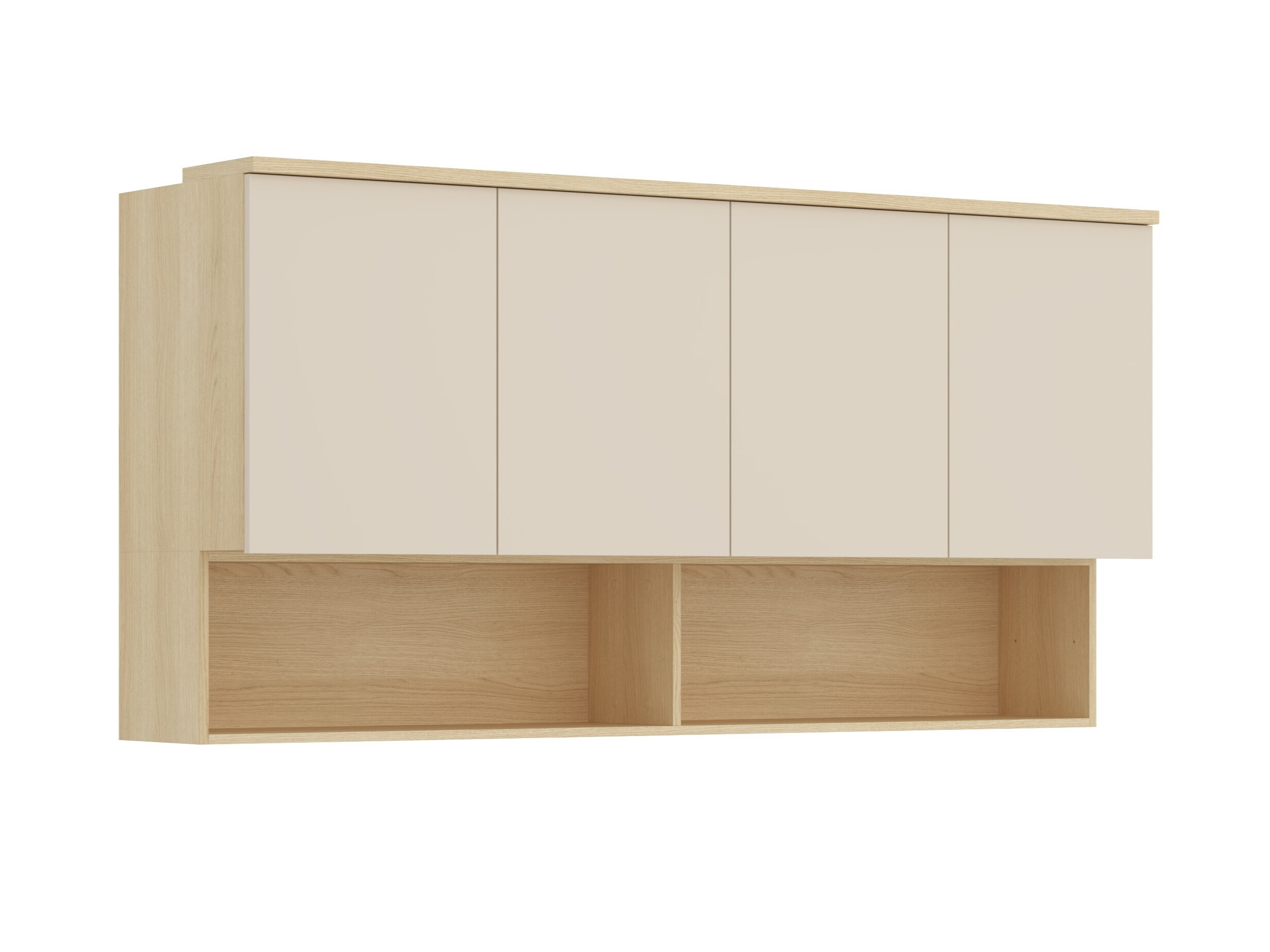 Veggskápur Nolcala 105 (Eik + Beige)