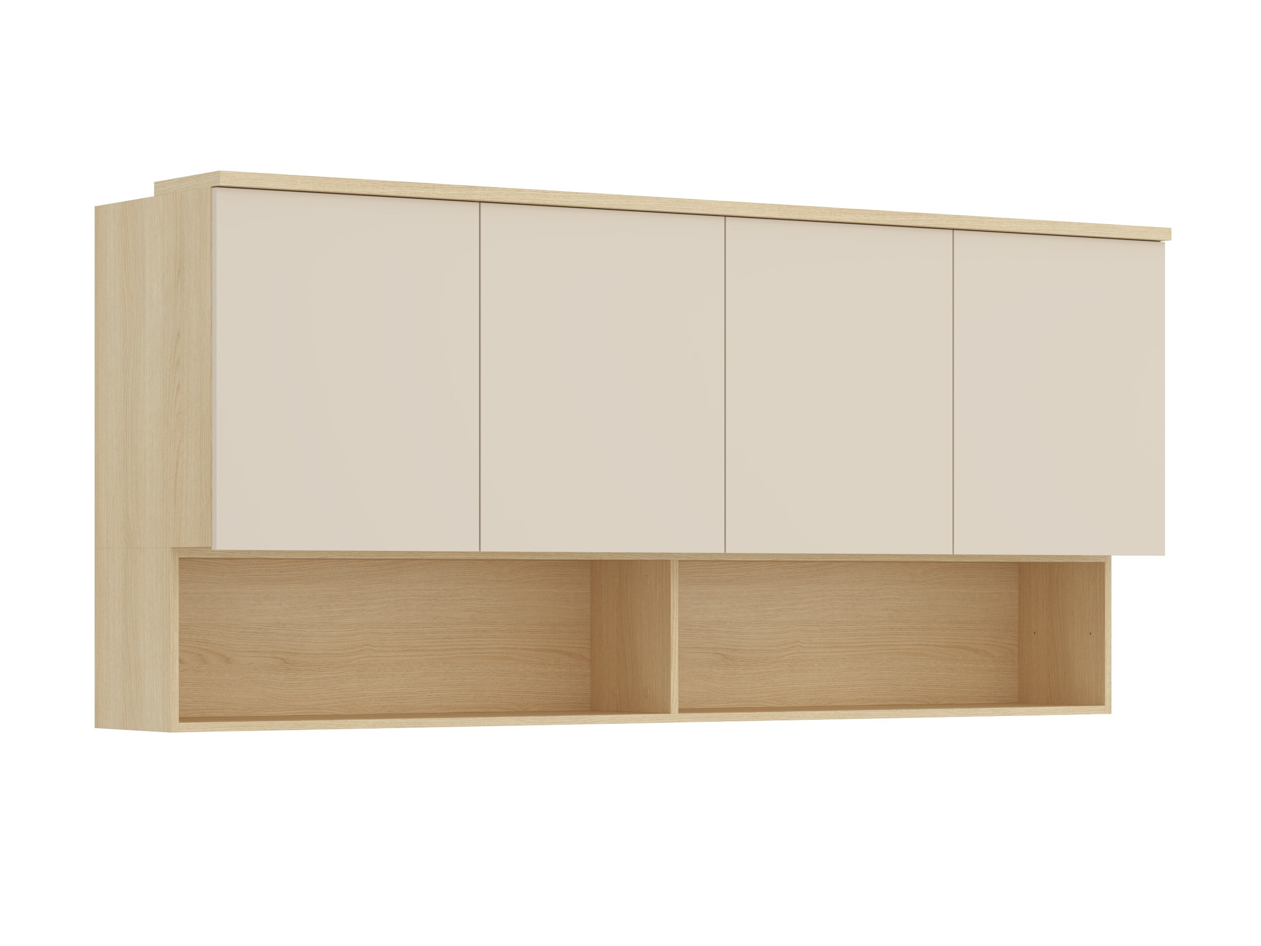 Veggskápur Nolcala 106 (Eik + Beige)