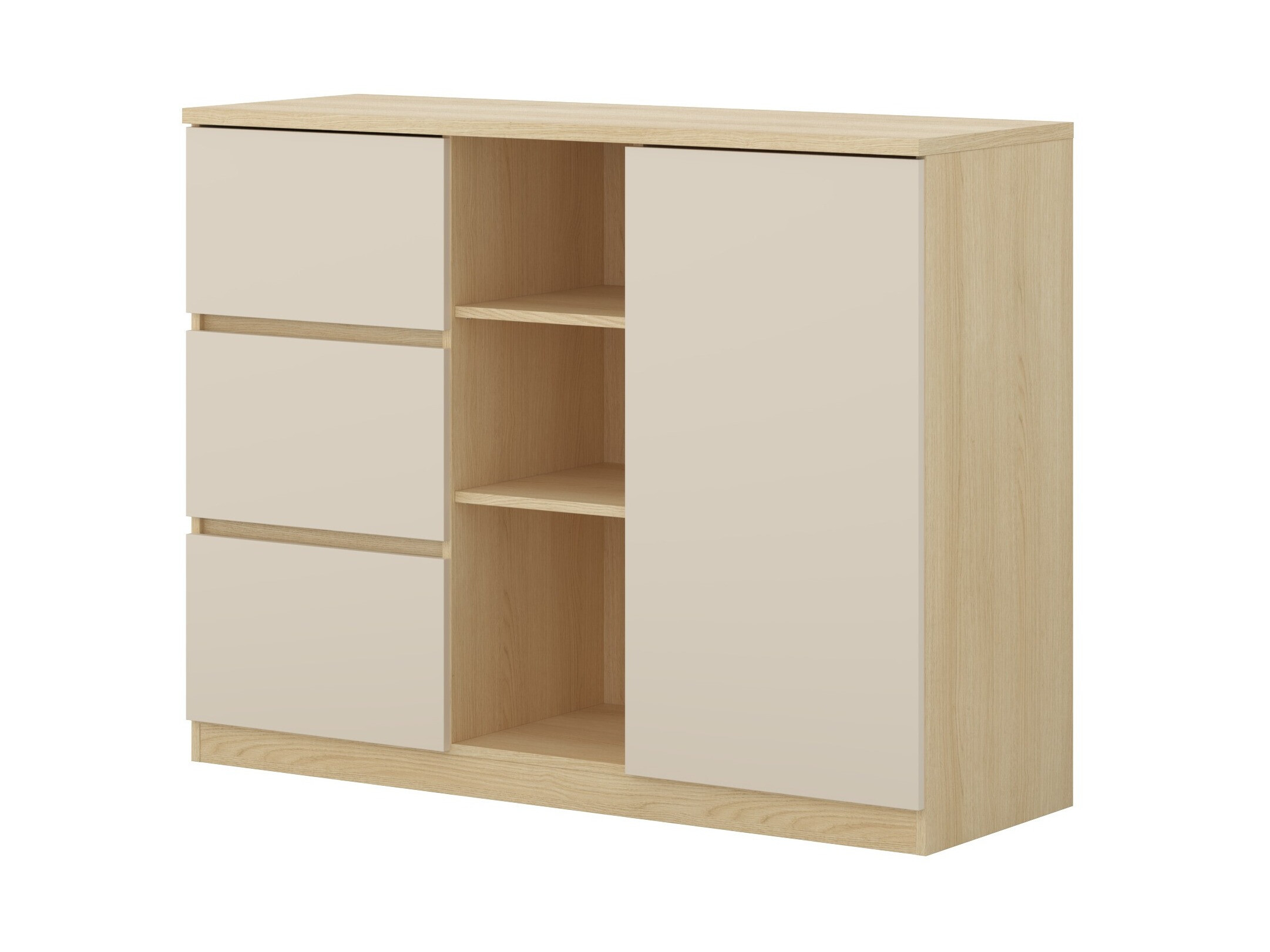 Kommóða Nolcala 109 (Eik + Beige)