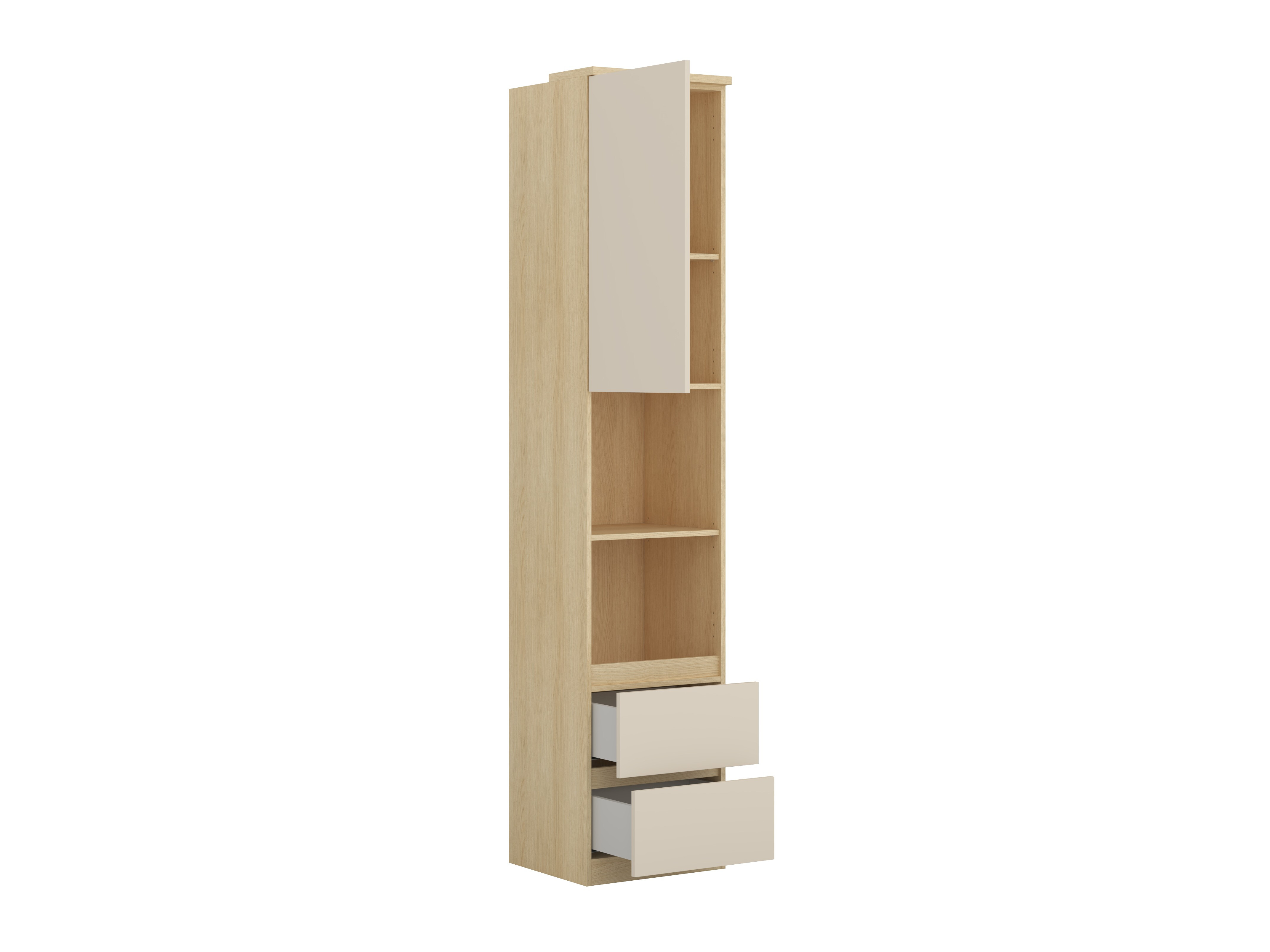 Bókahilla Nolcala 112 (Eik + Beige)