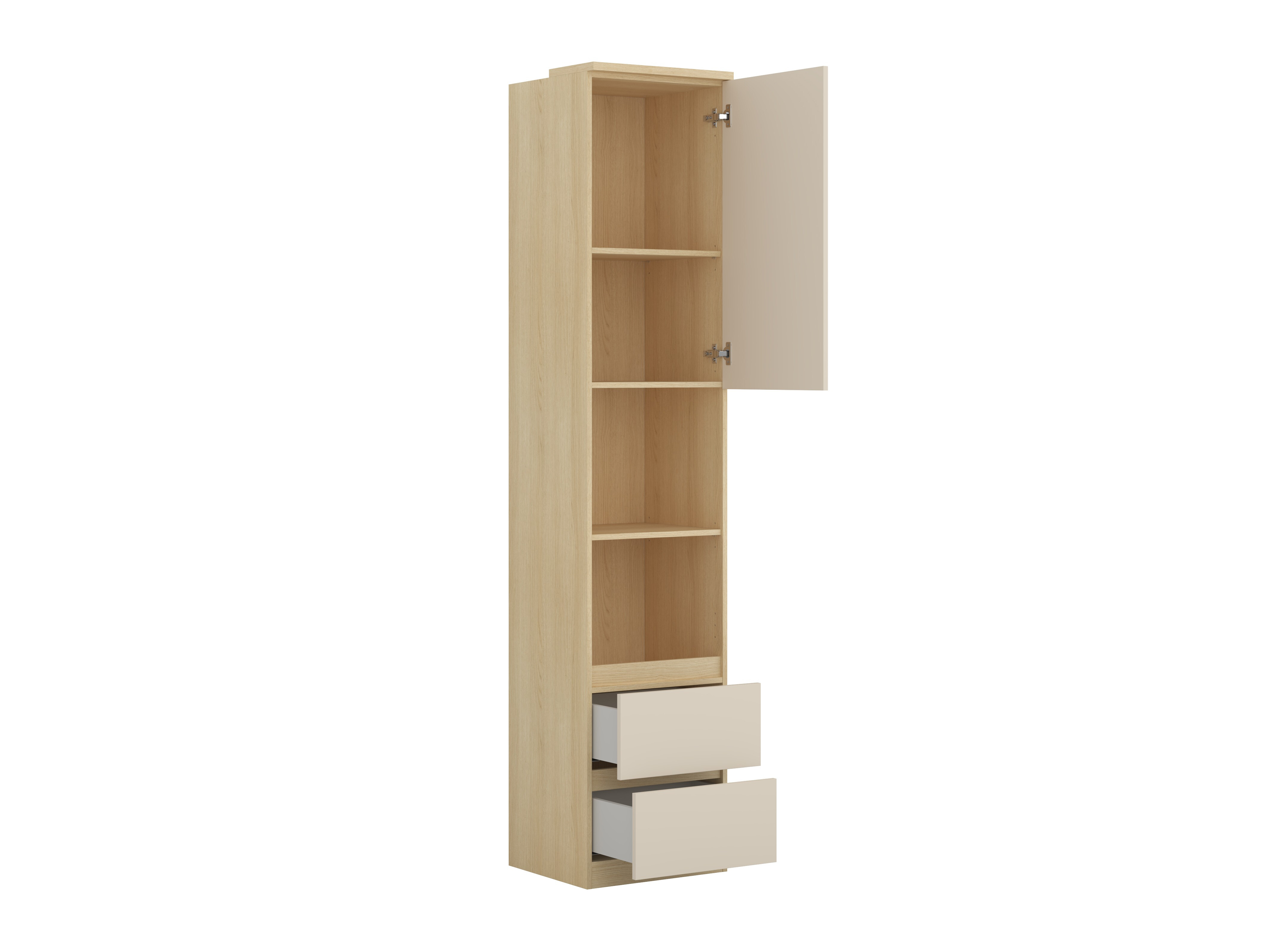 Bókahilla Nolcala 112 (Eik + Beige)