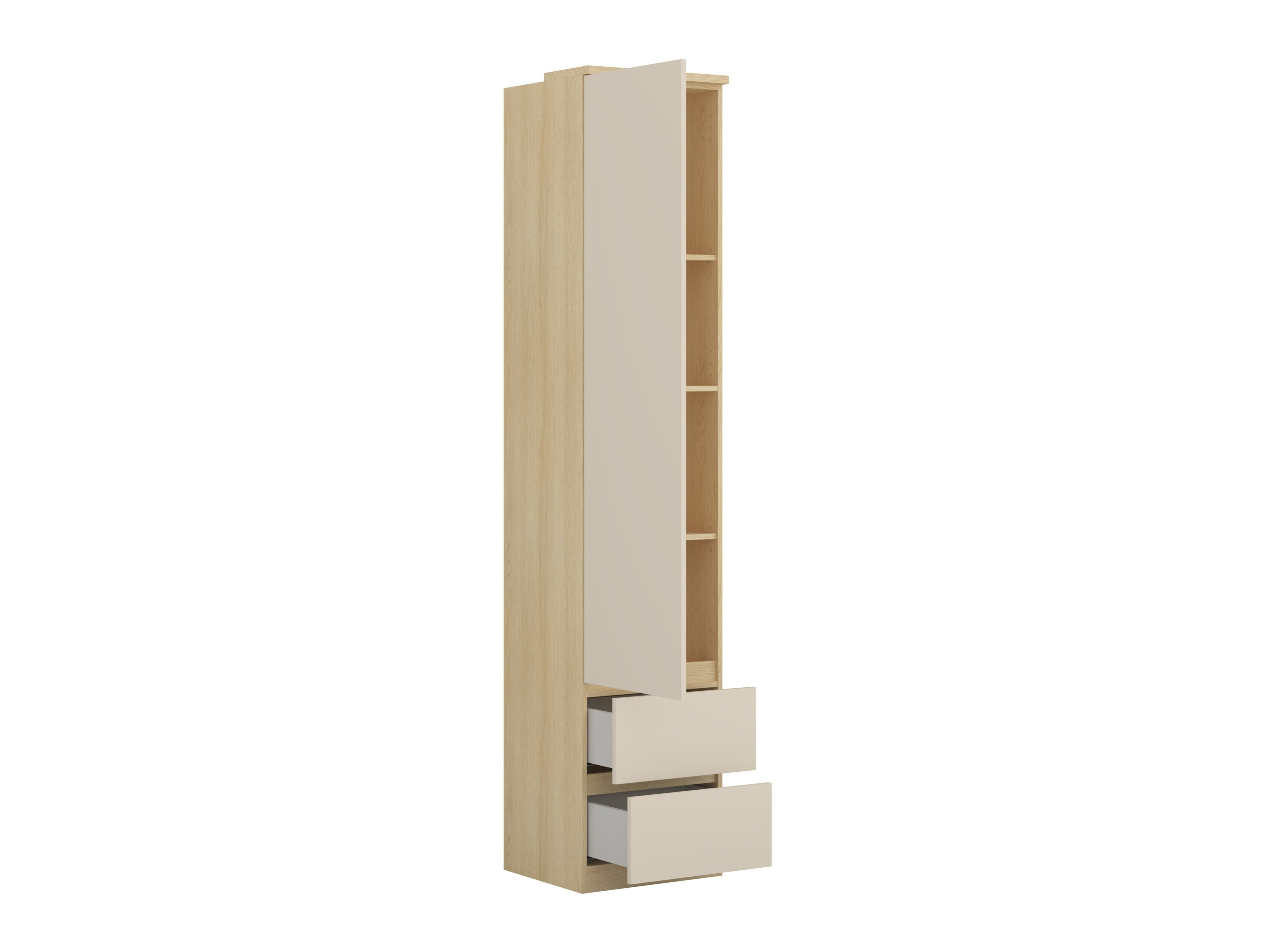 Bókahilla Nolcala 115 (Eik + Beige)