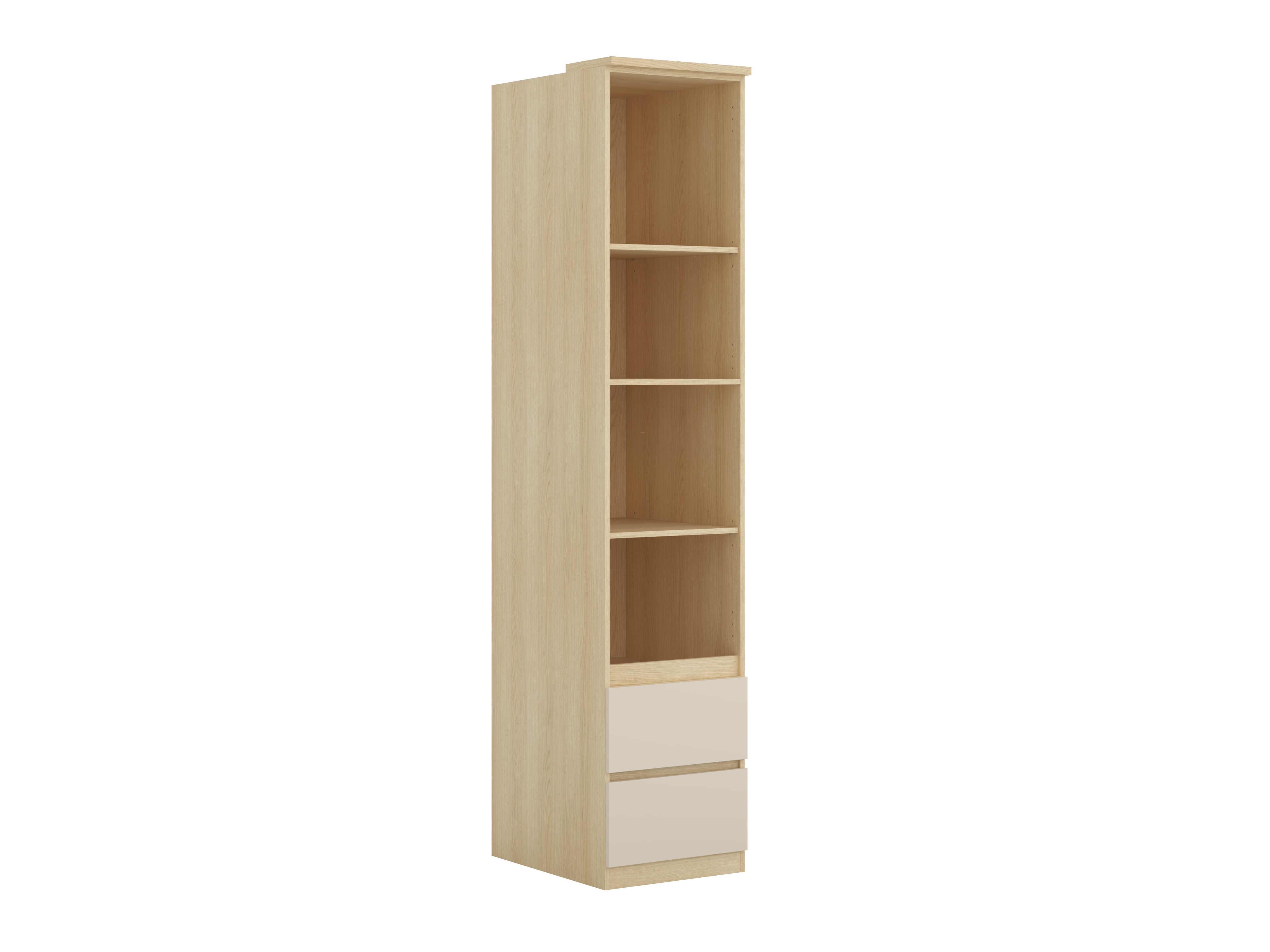 Bókahilla Nolcala 117 (Eik + Beige)