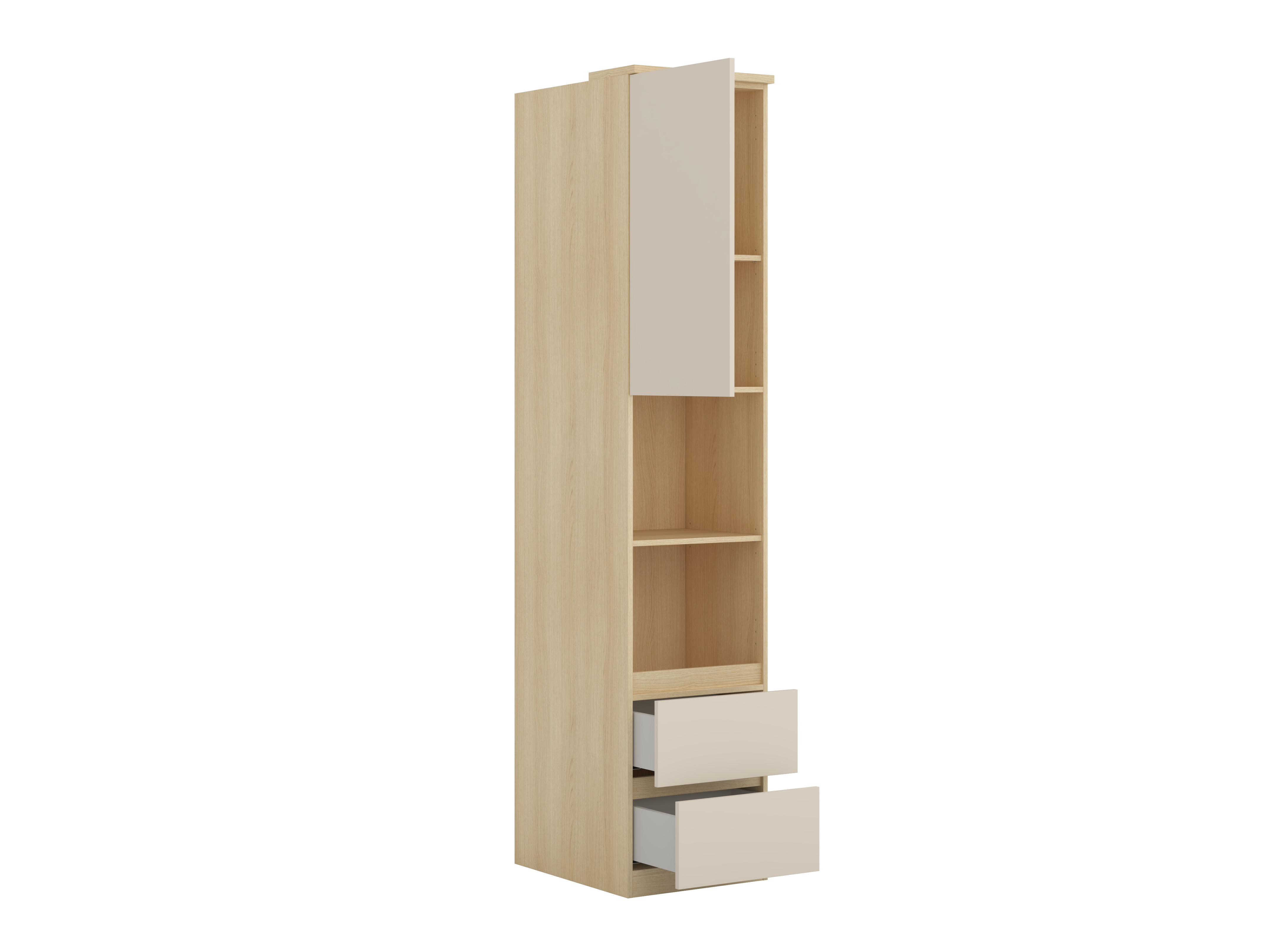 Bókahilla Nolcala 118 (Eik + Beige)