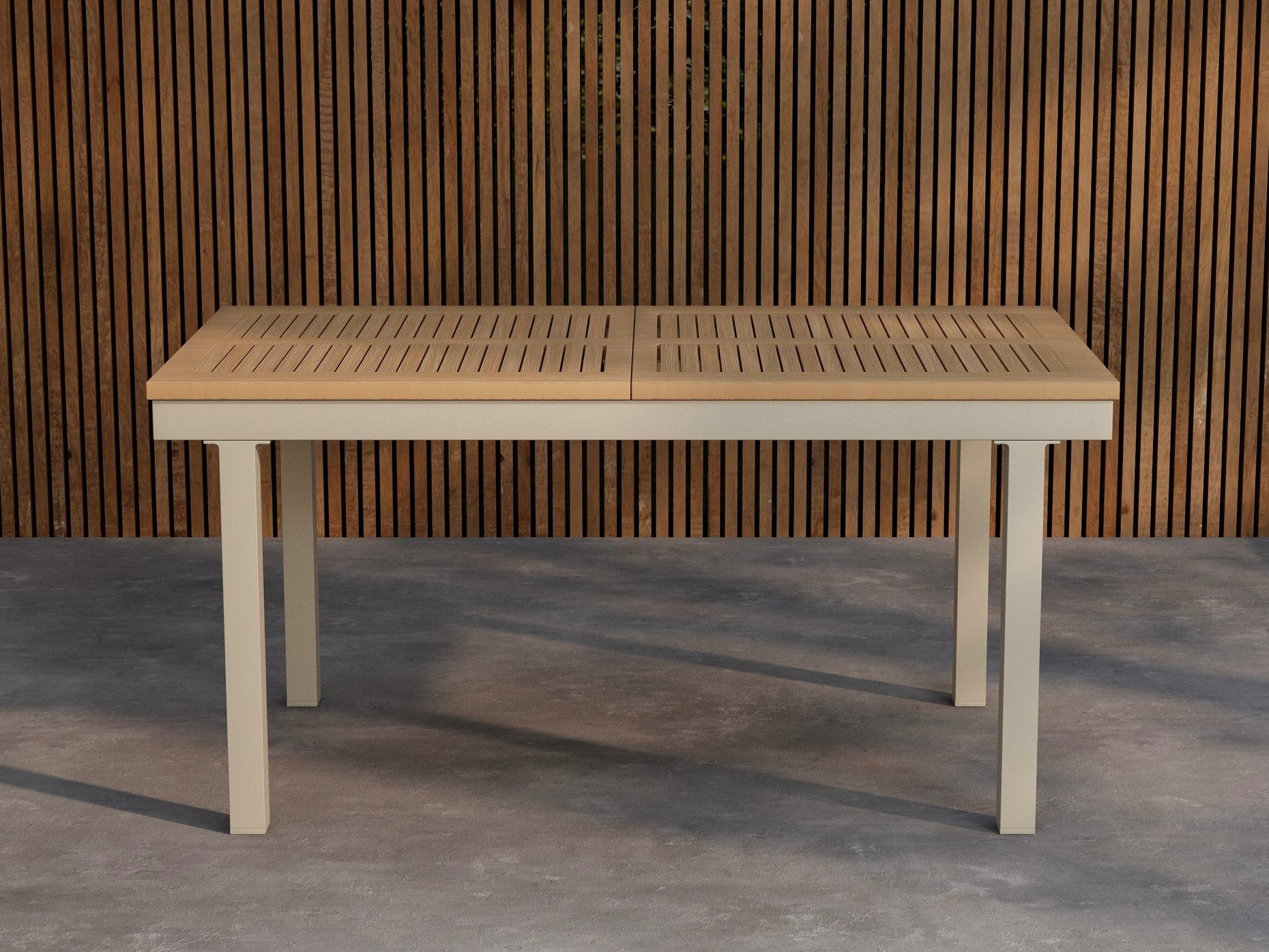 Útiborð Dallas 809 (Teak + Beige)