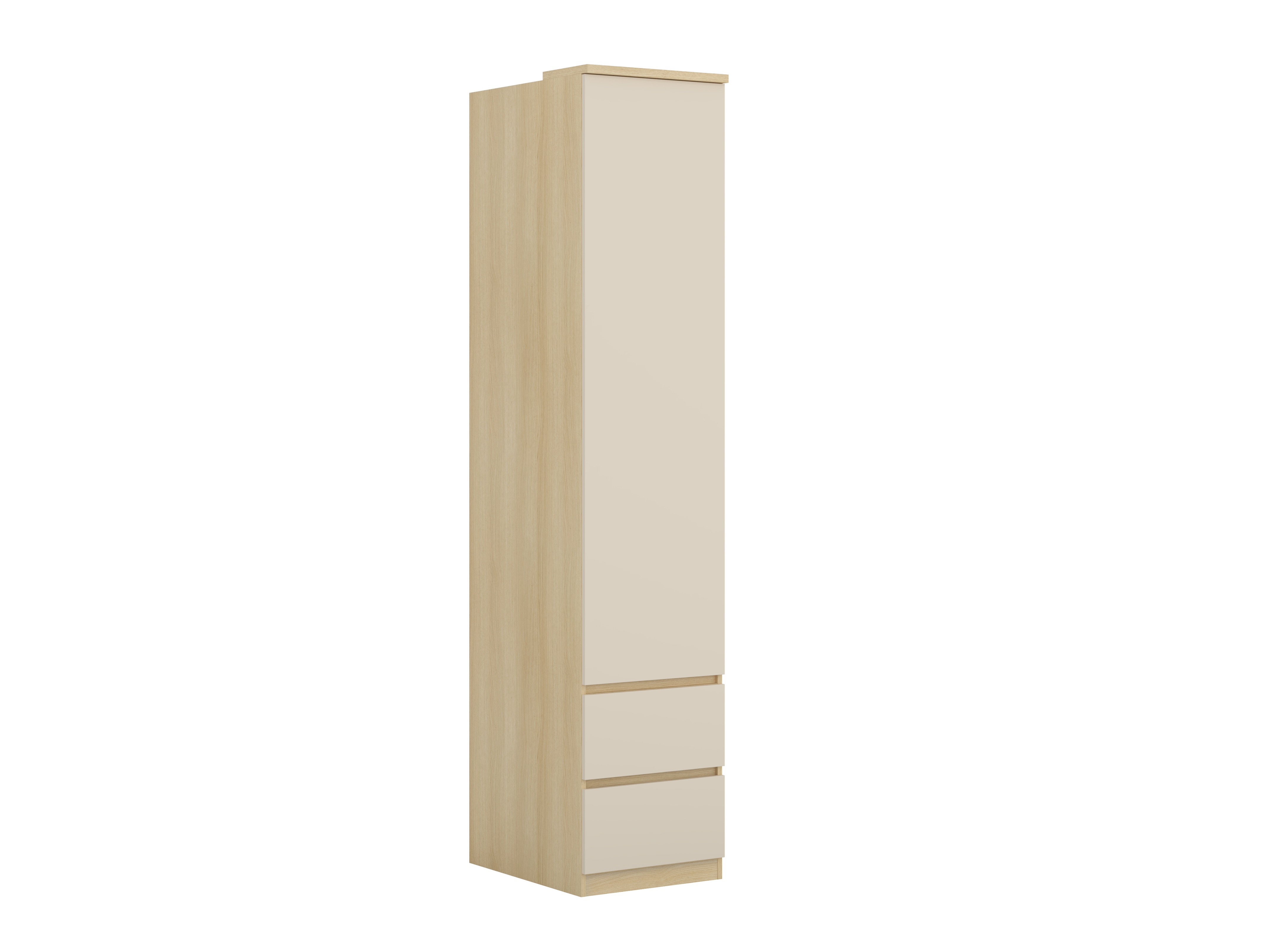 Fataskápur Nolcala 119 (Eik + Beige)