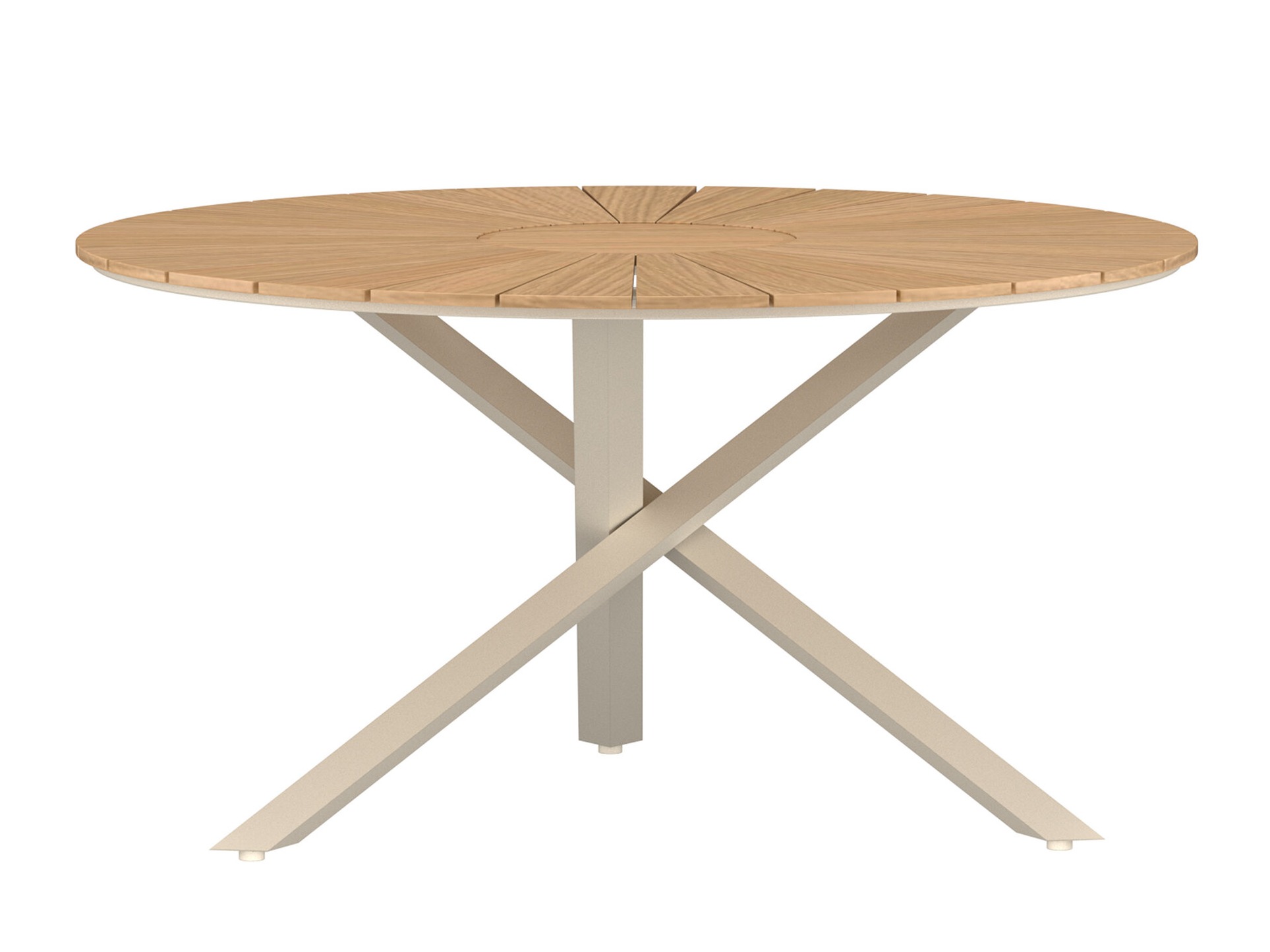 Útiborð Dallas 5223 (Beige + Teak)