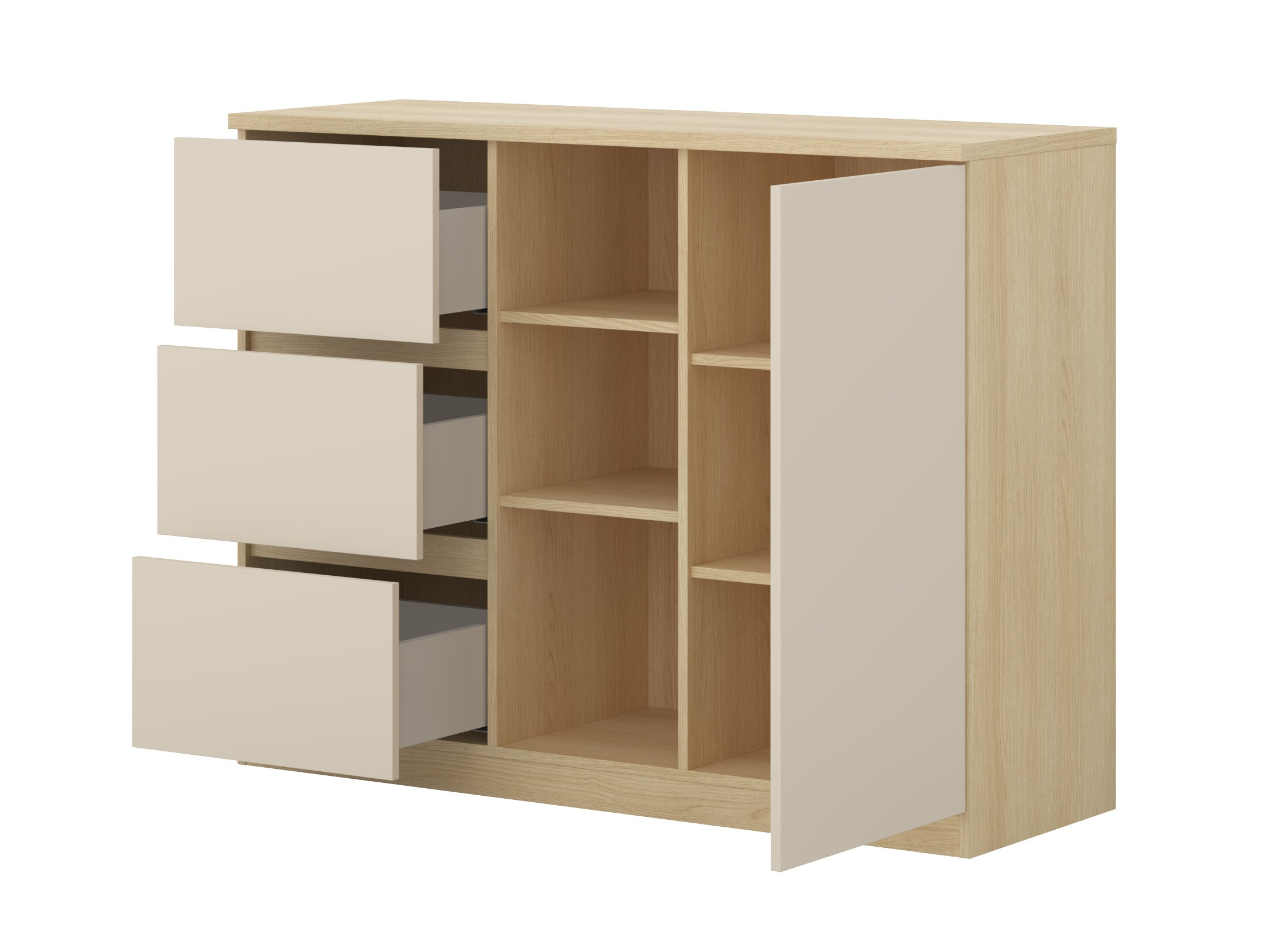Húsgagnasett Nolcala 122 (Eik + Beige)