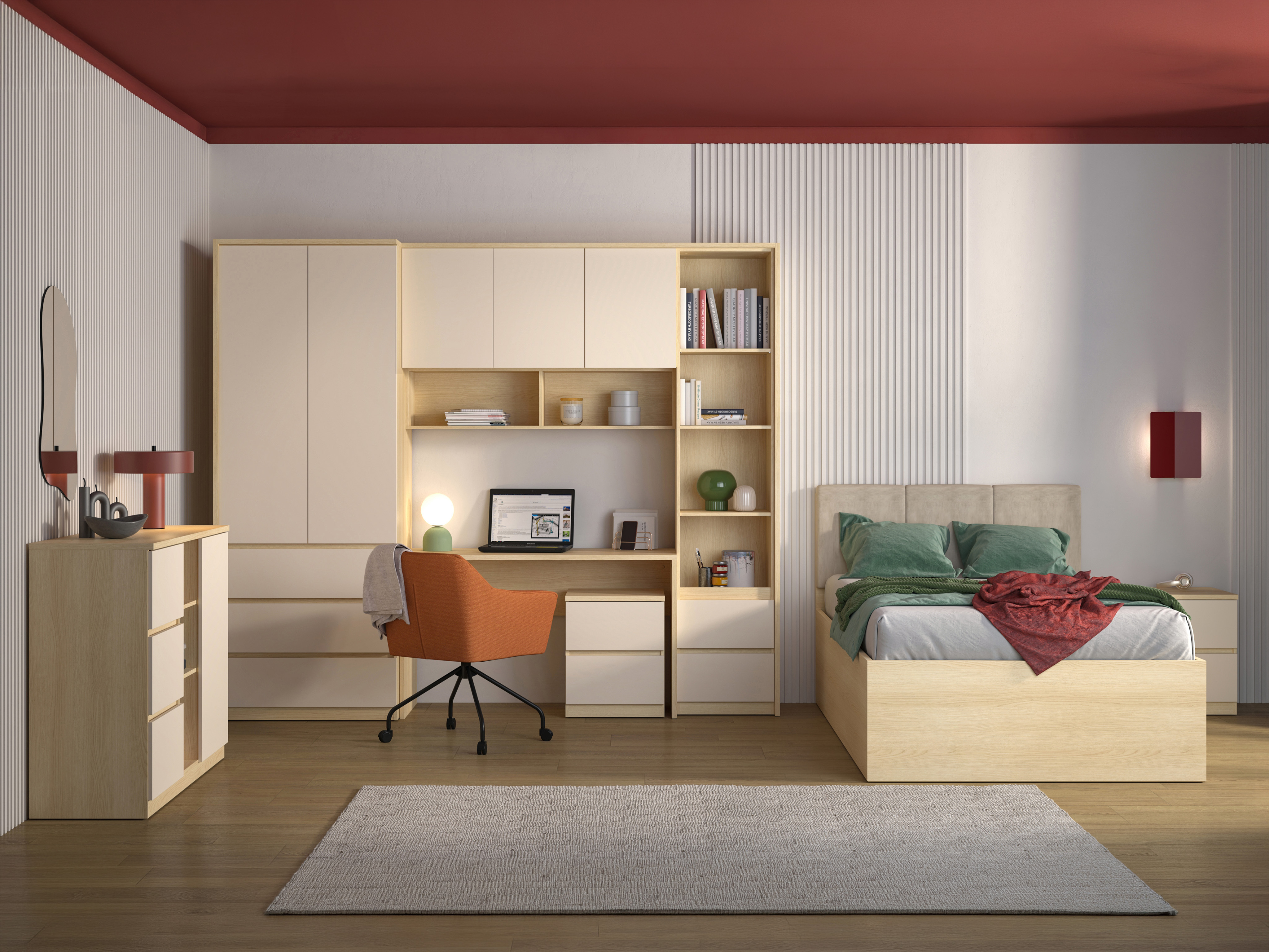 Húsgagnasett Nolcala 123 (Eik + Beige)