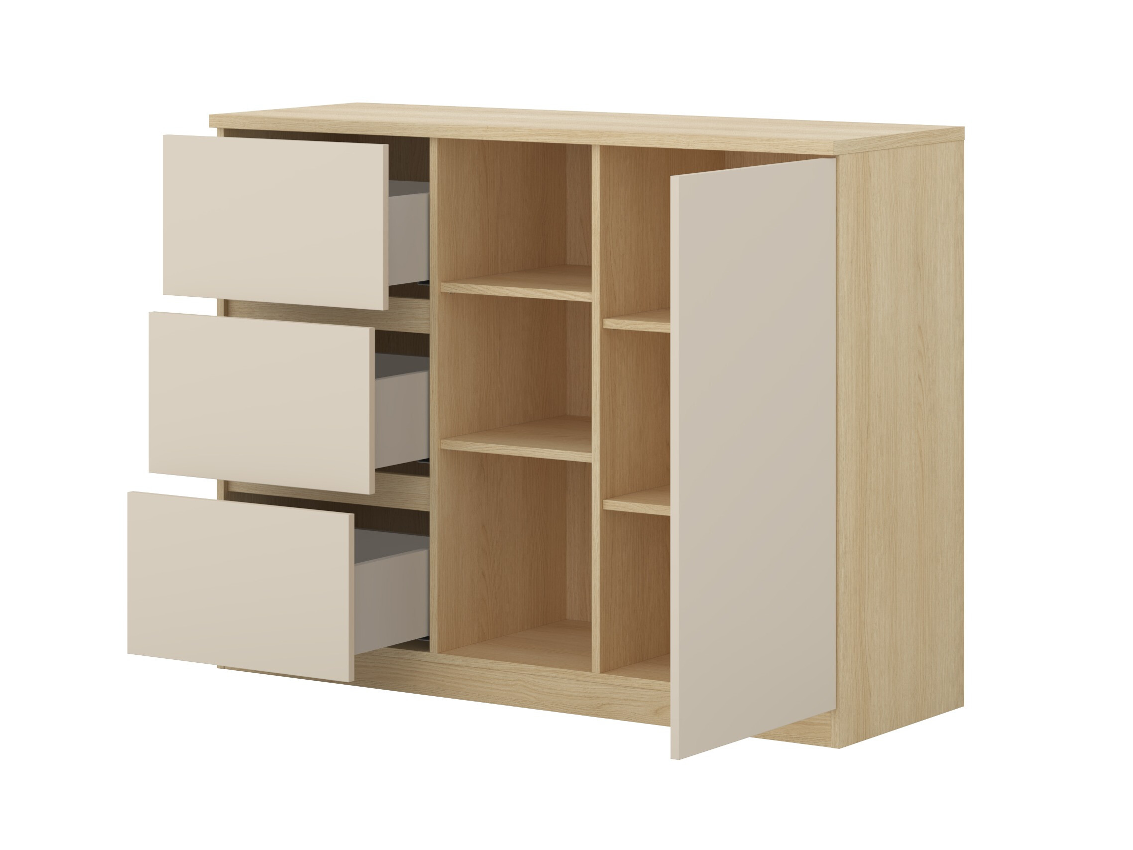 Húsgagnasett Nolcala 123 (Eik + Beige)