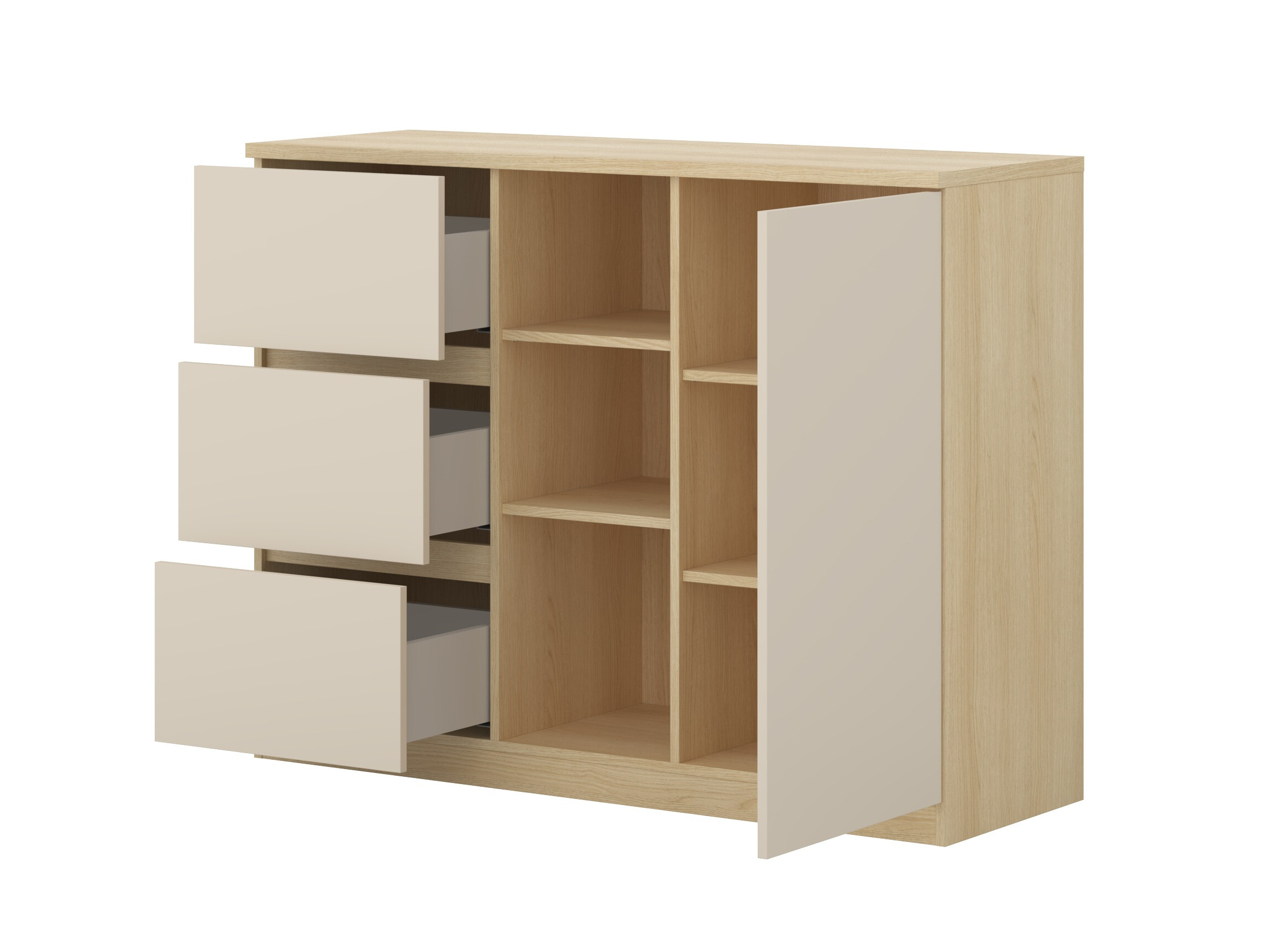 Húsgagnasett Nolcala 123 (Eik + Beige)