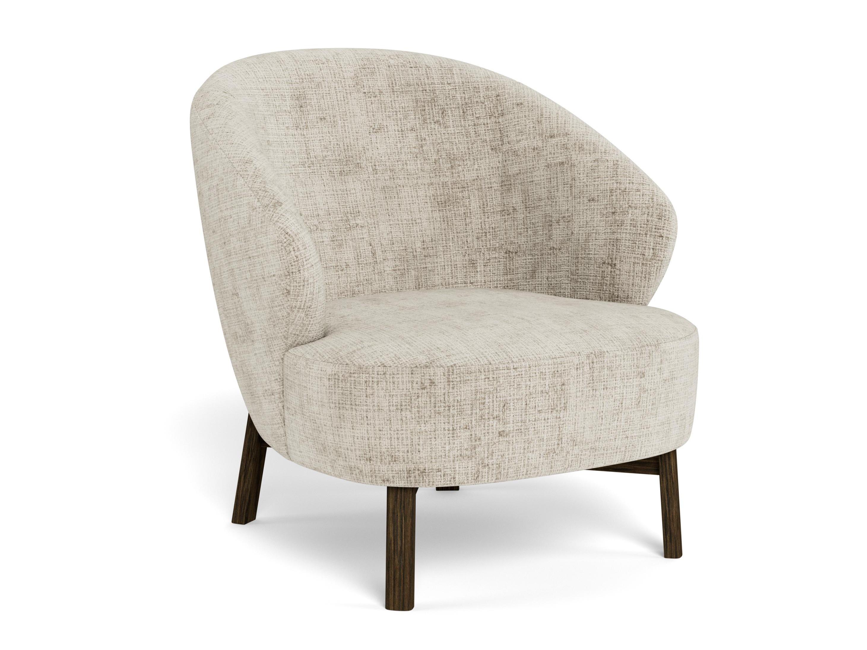 Hægindastóll Norsica 1064 (Beige + Dökk eik)