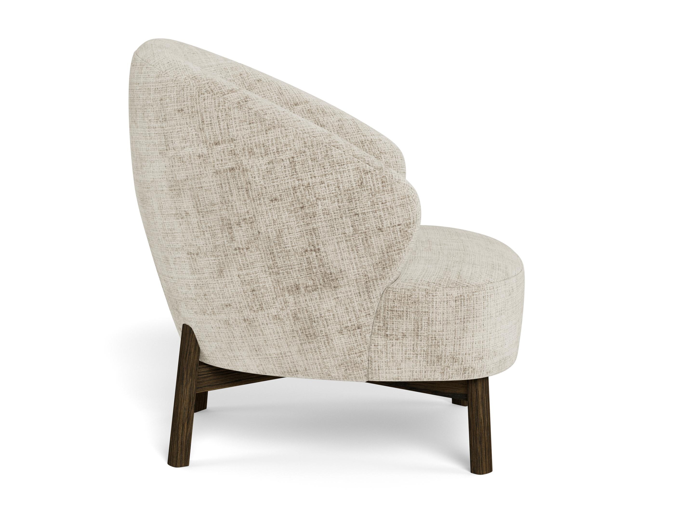Hægindastóll Norsica 1064 (Beige + Dökk eik)