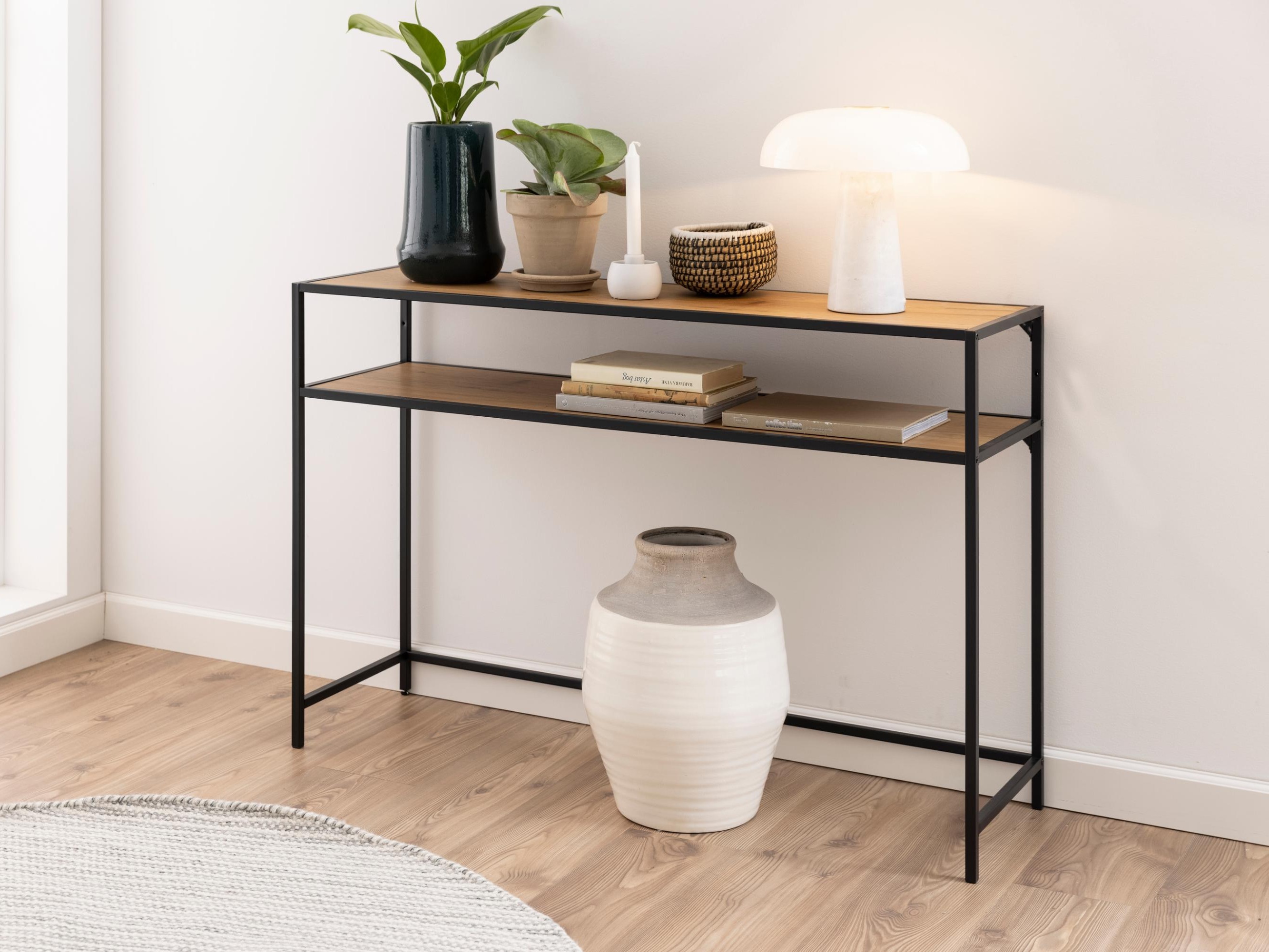 Console borð Norsica Sevferi 126 (Villt eik + Svartur)