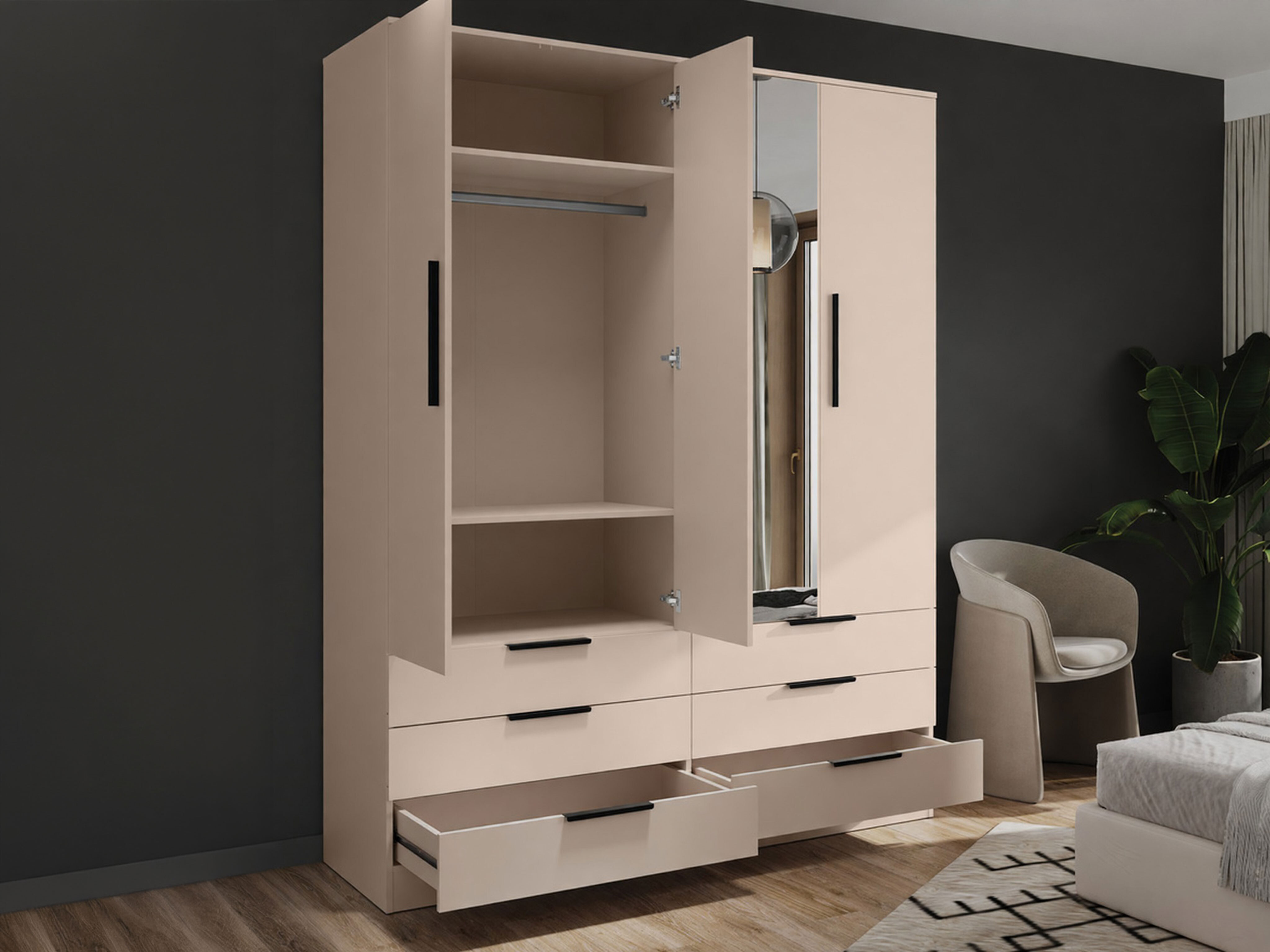 Fataskápur Fresno 182 (Beige)