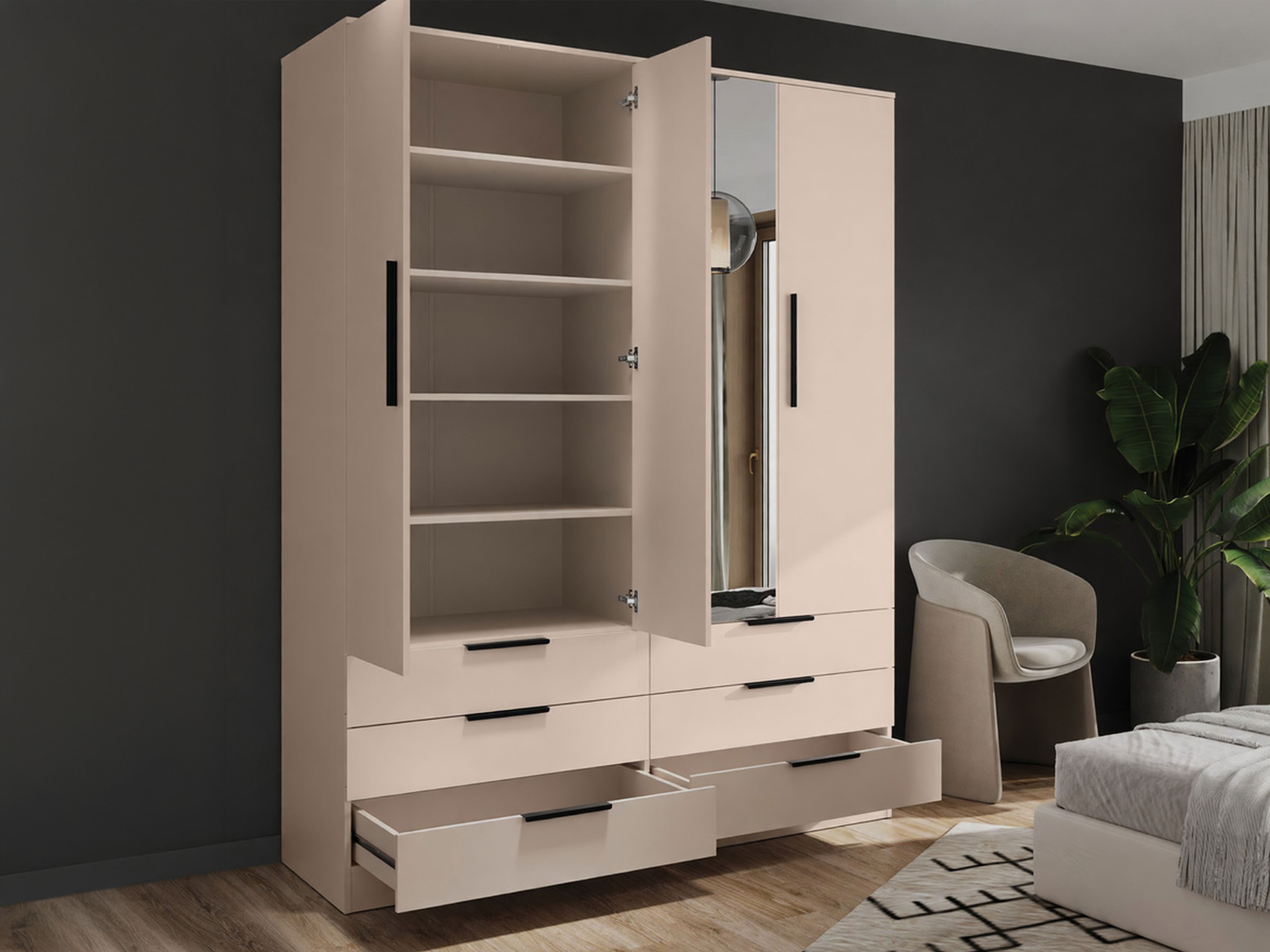 Fataskápur Fresno 182 (Beige)