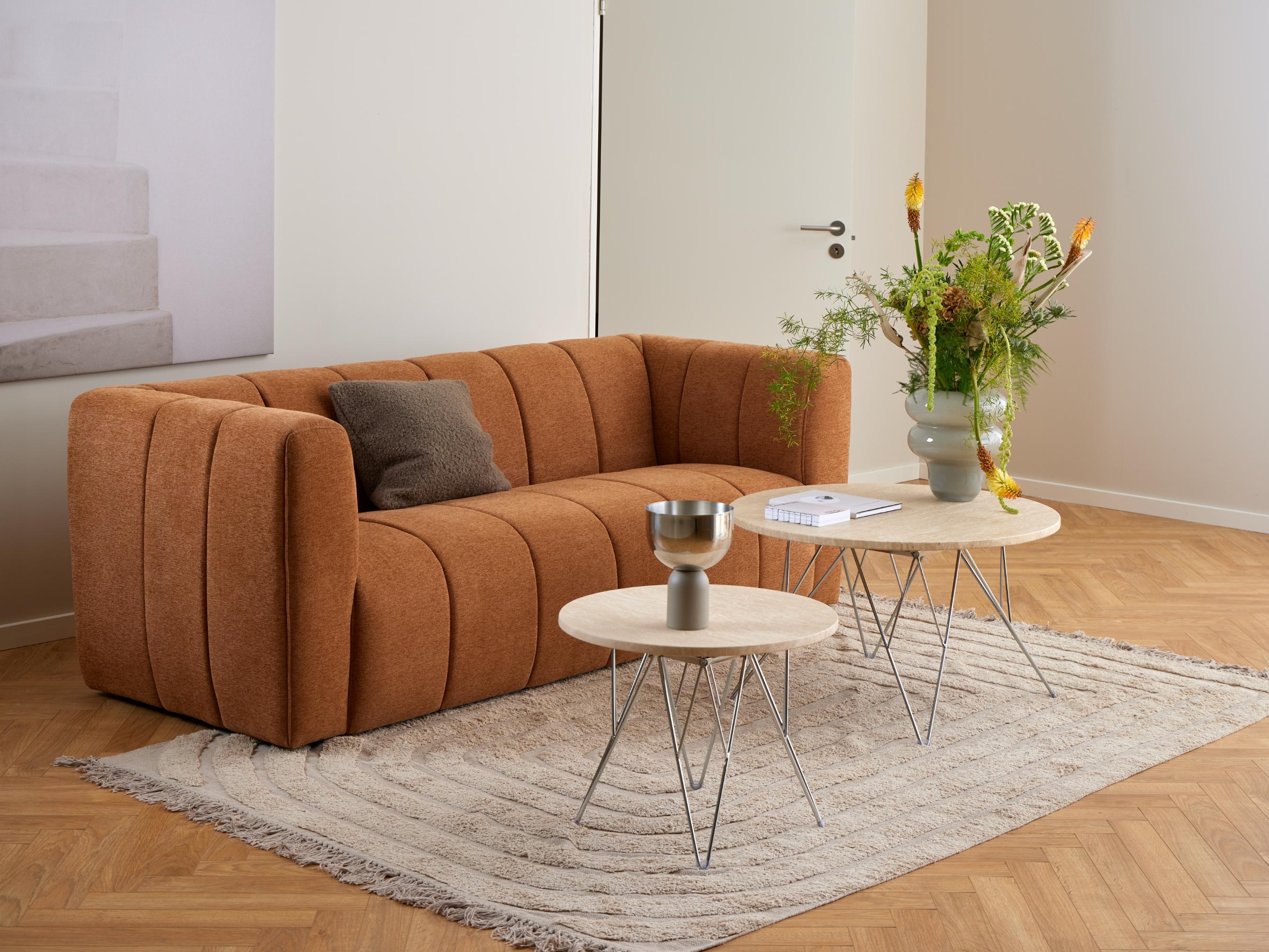 Sófaborð Norsica 819 (Beige + Silfur)