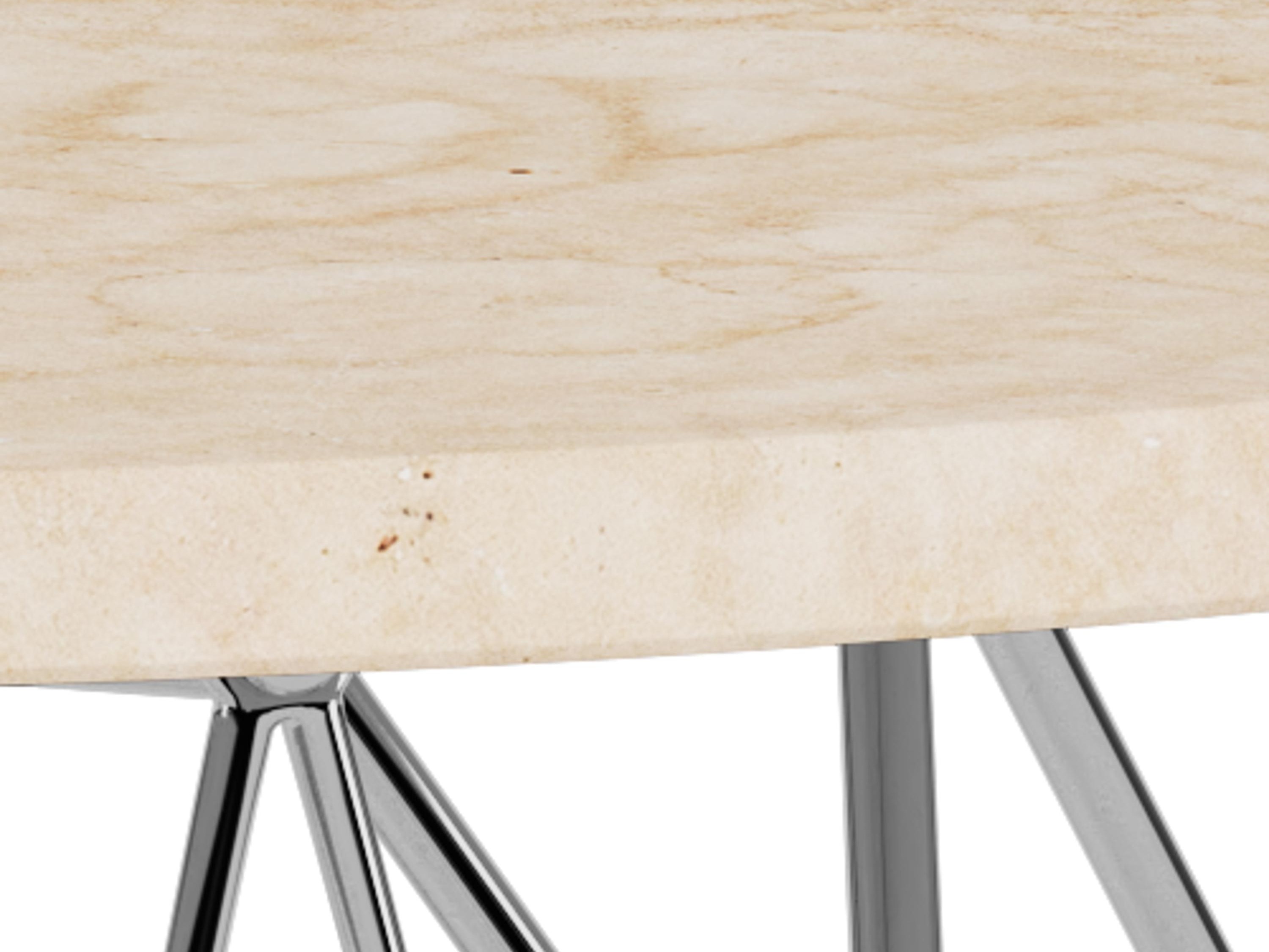 Sófaborð Norsica 820 (Beige + Silfur)