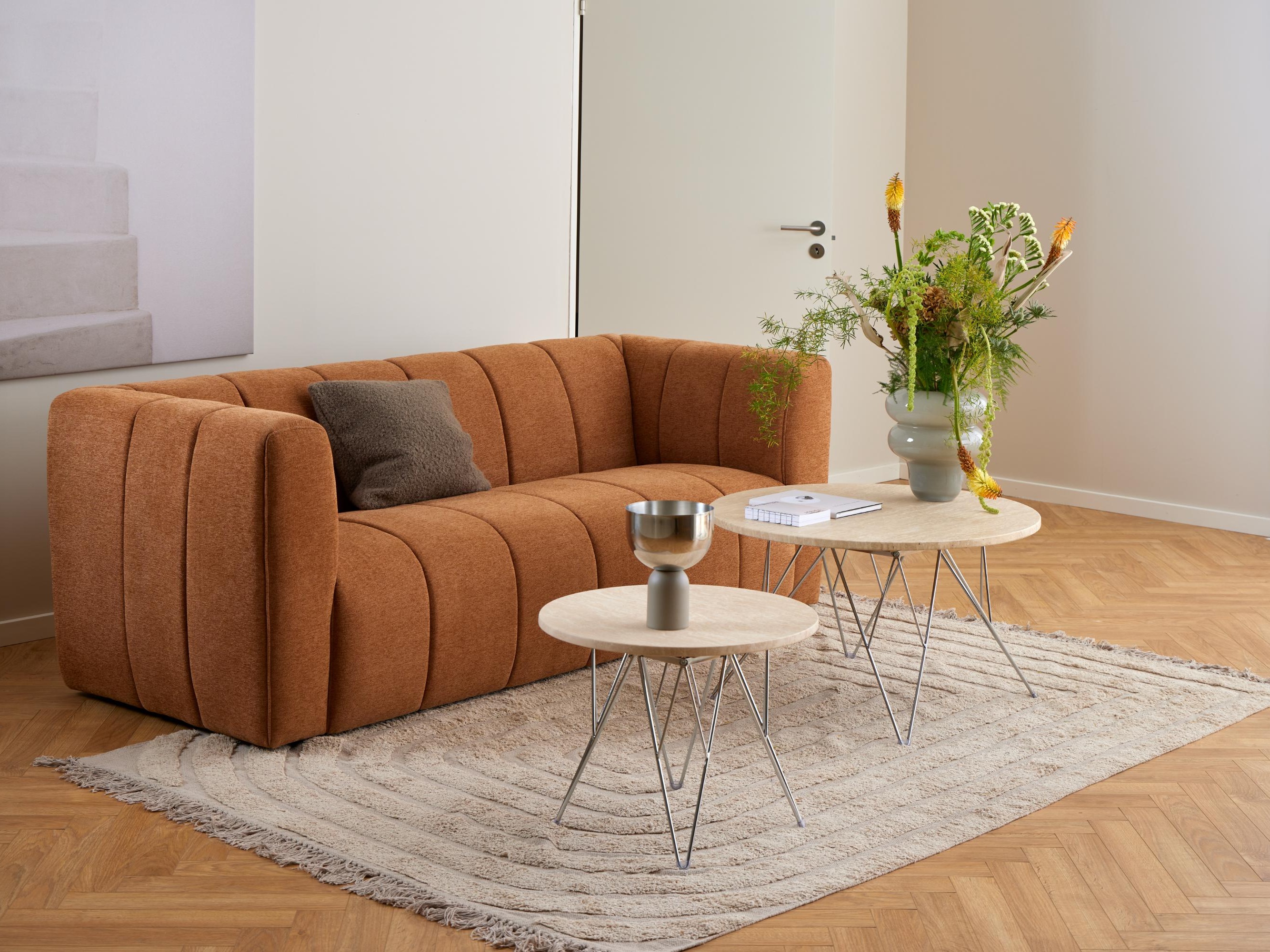 Sófaborð Norsica 820 (Beige + Silfur)