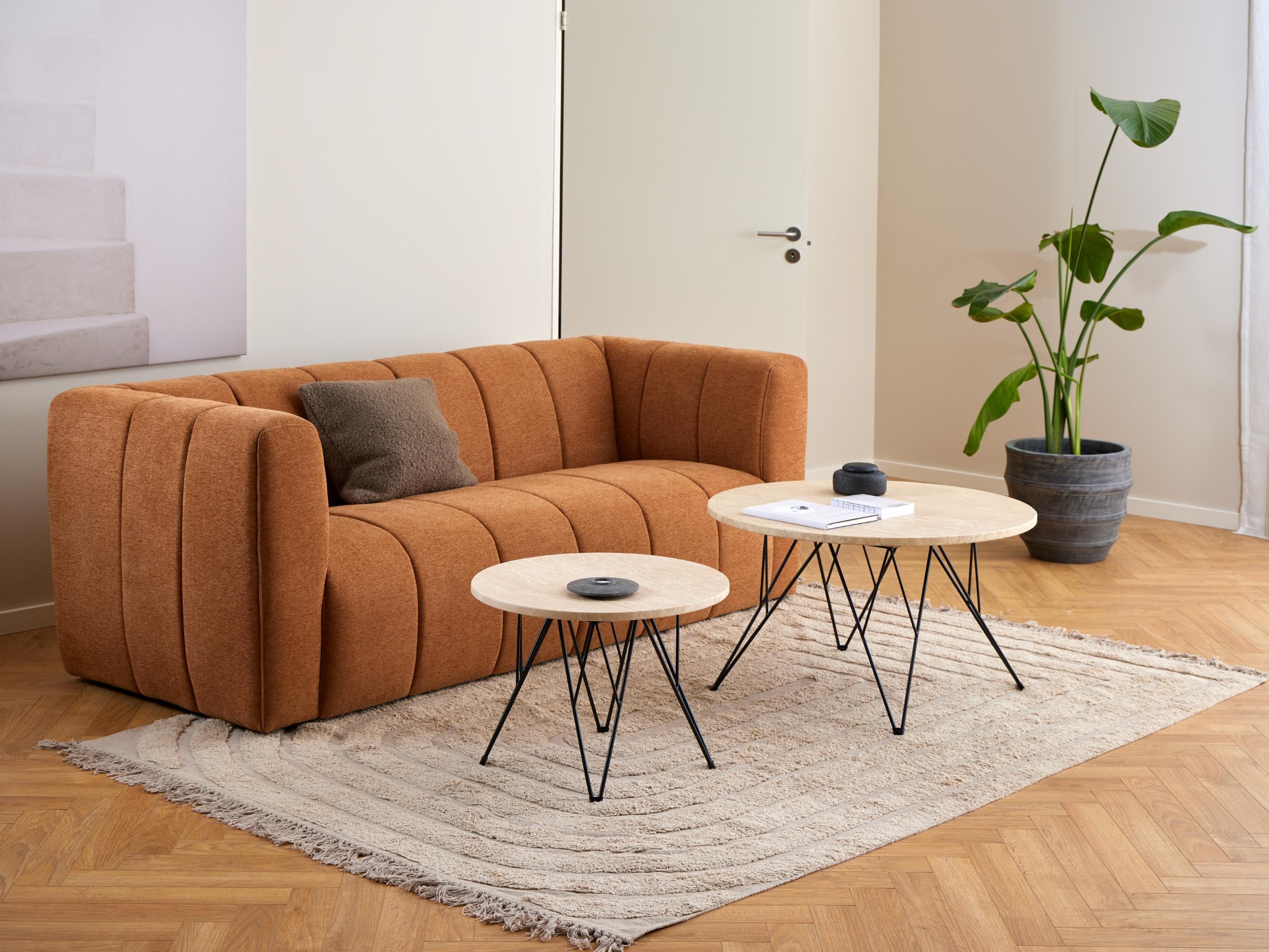 Sófaborð Norsica 820 (Beige + Svartur)