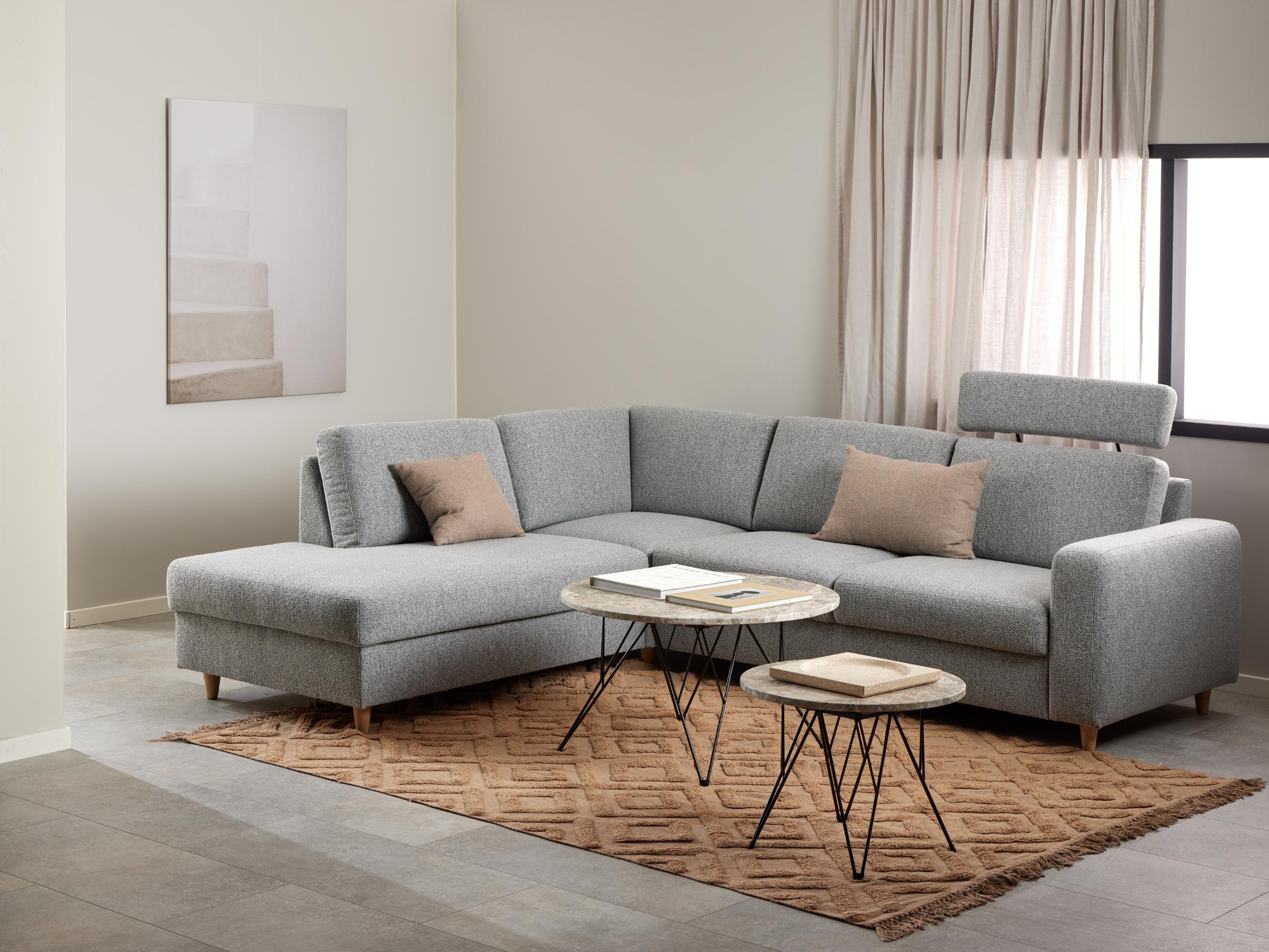 Sófaborð Norsica 820 (Grár + Svartur)