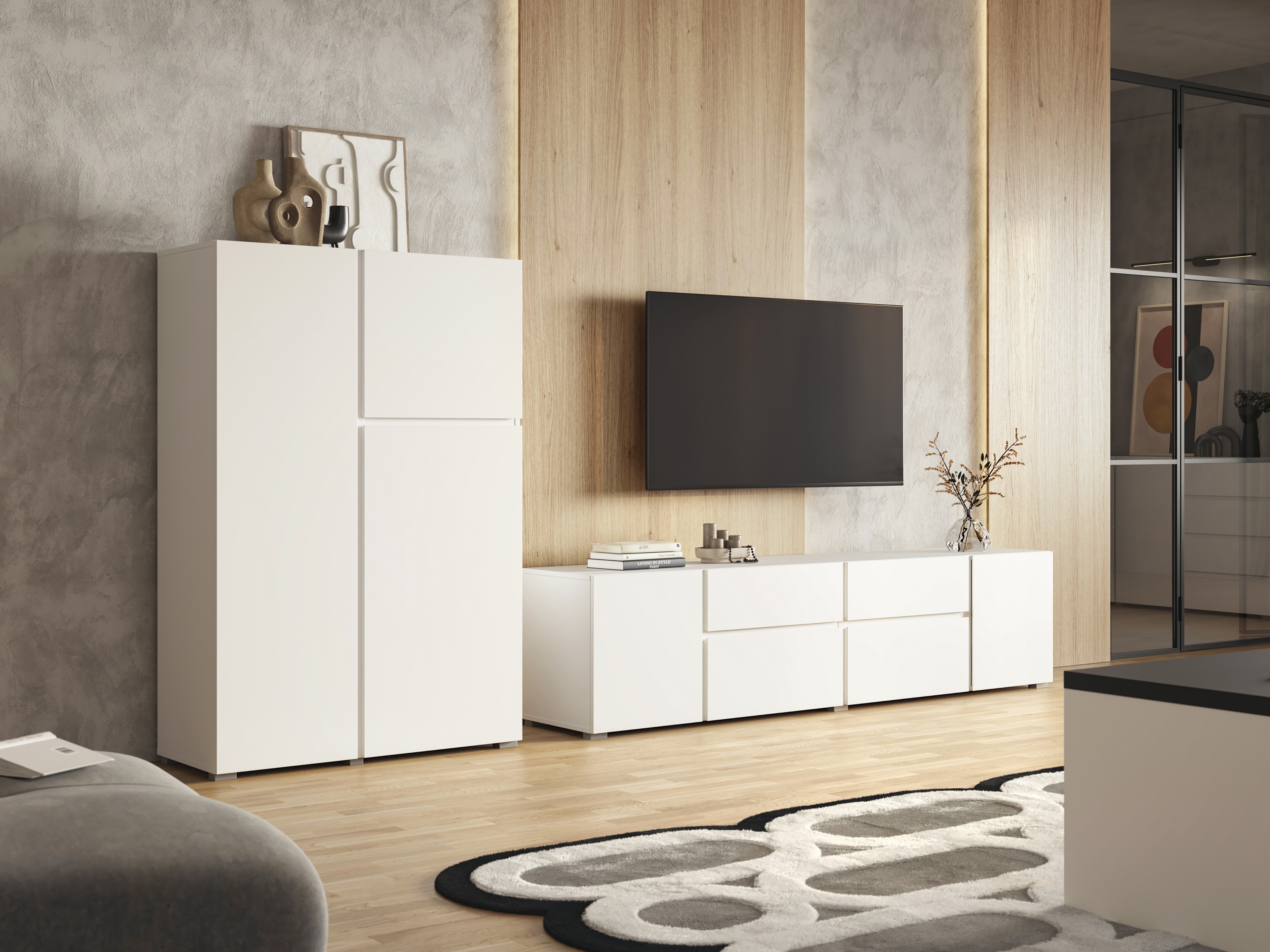 Stofusett Elbleve 104 (Hvítur)
