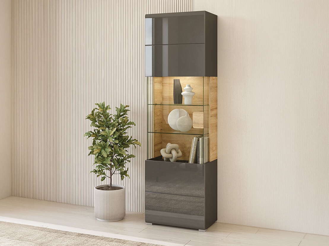 Bókahilla Torsone 103 (Antrasít + Gloss antrasít + Grandson-eik)