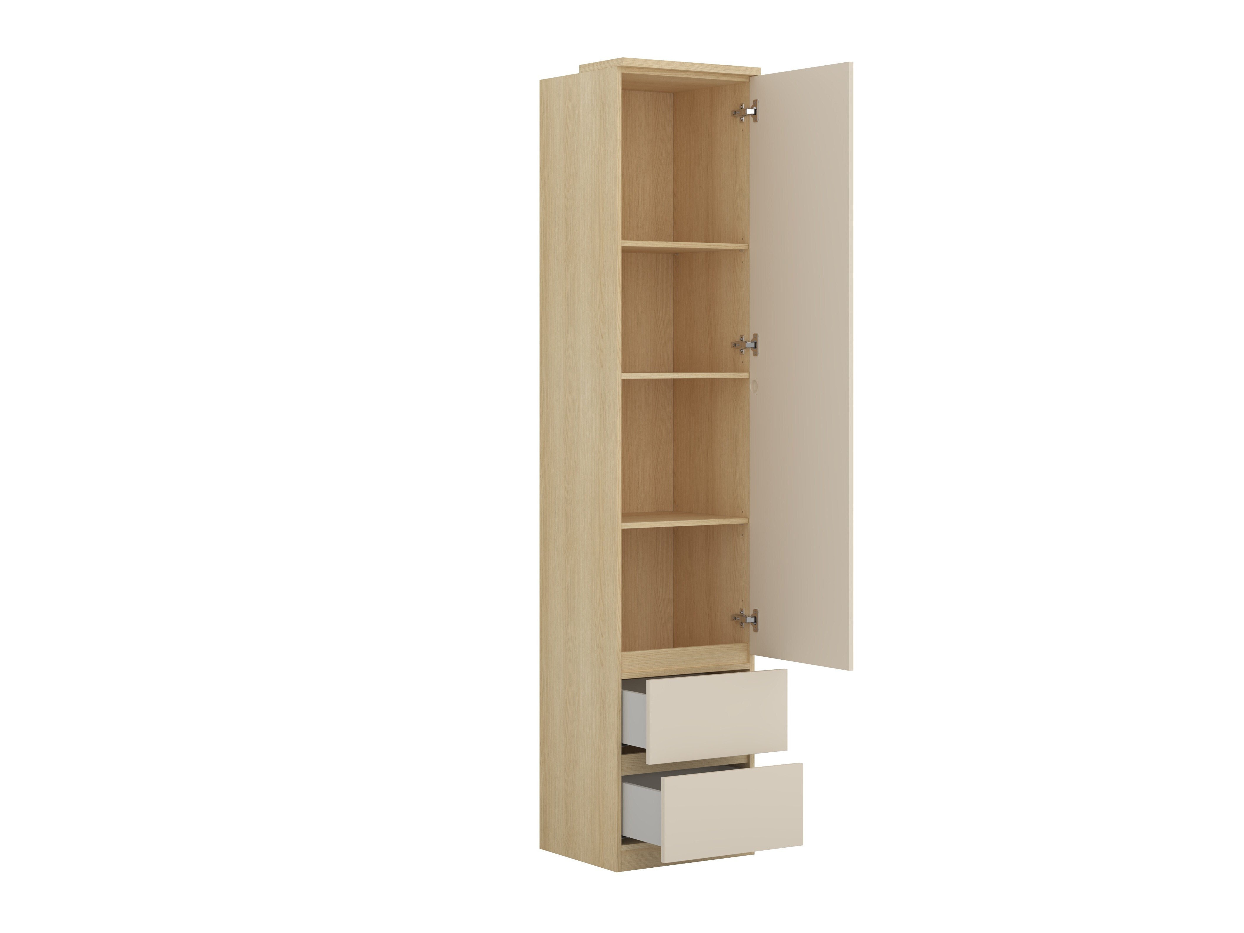 Svefnherbergissett Nolcala 125 (Eik + Beige)
