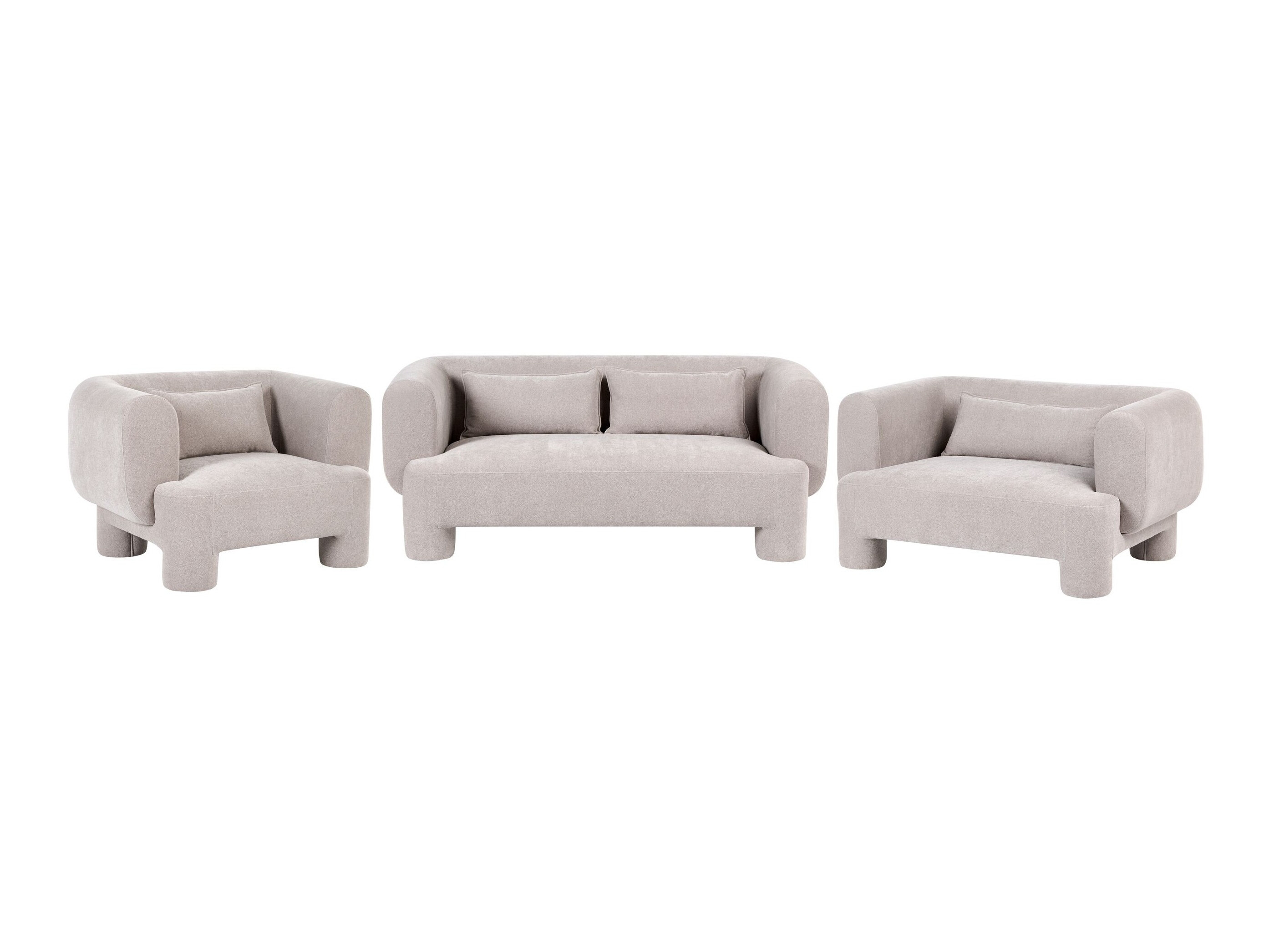 Bólstrað húsganasett Cavsali 104 (Beige)