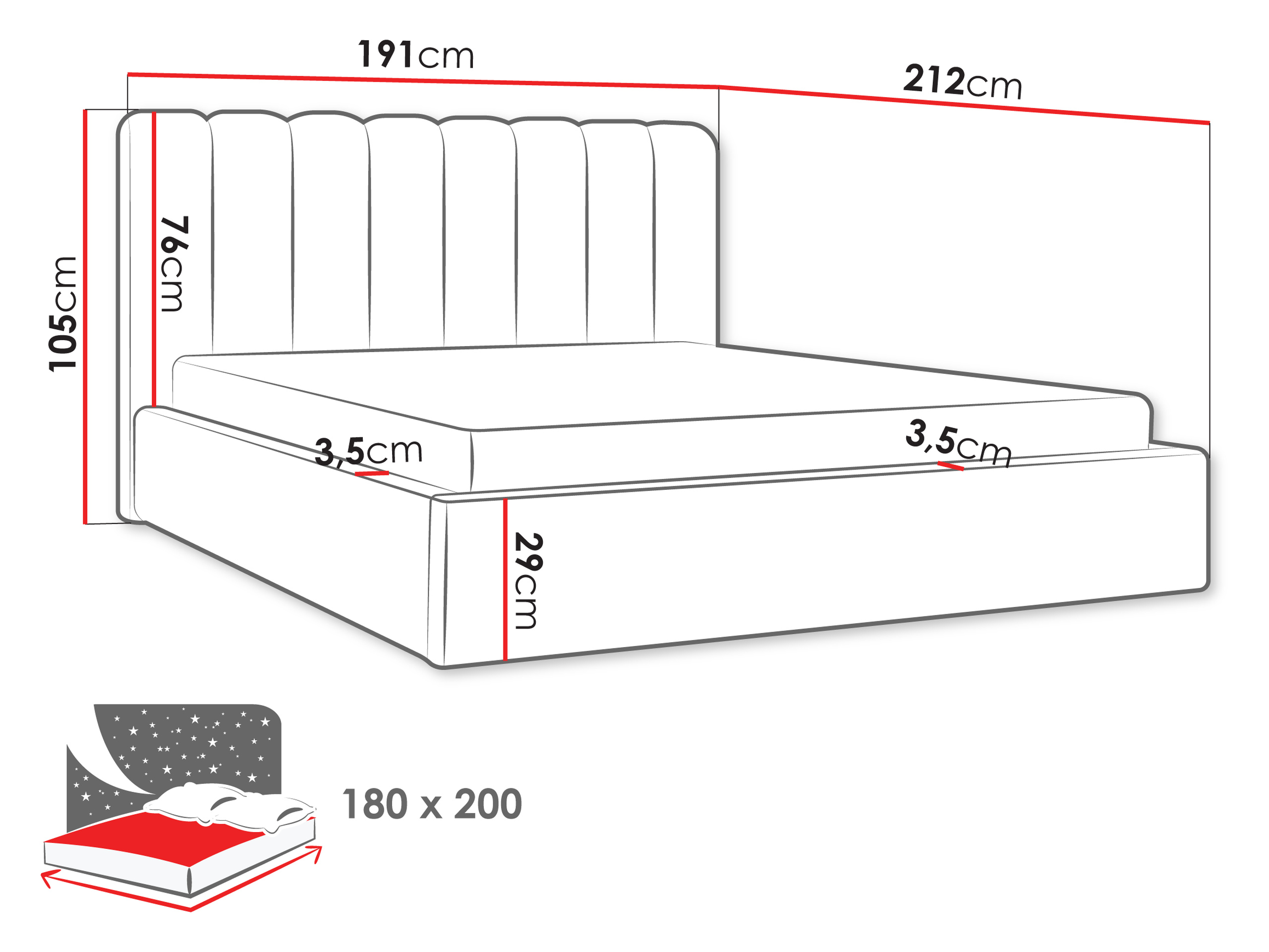 Rúm ComfiDream Stylos (Margo 227.03)