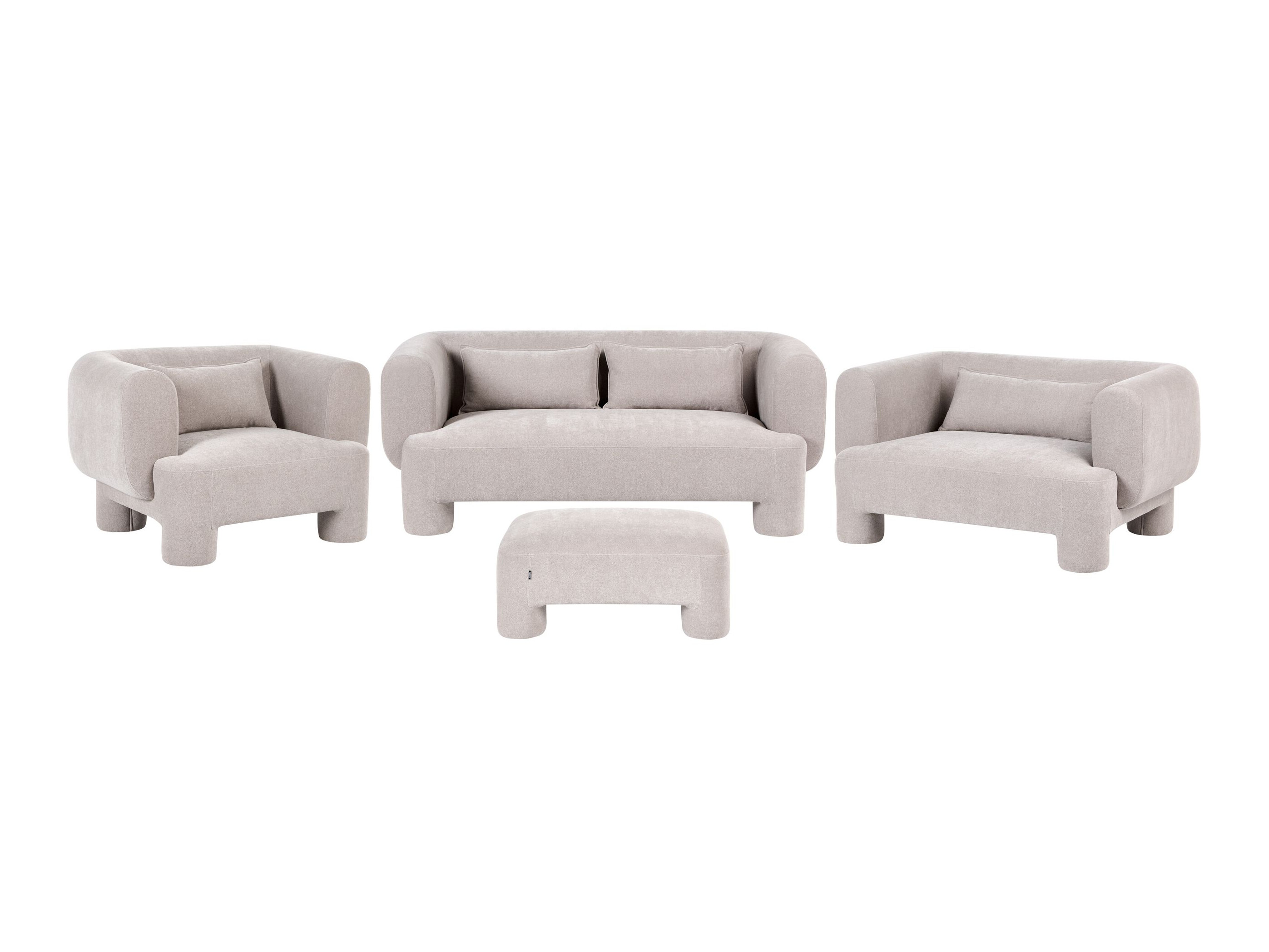 Bólstrað húsganasett Cavsali 105 (Beige)