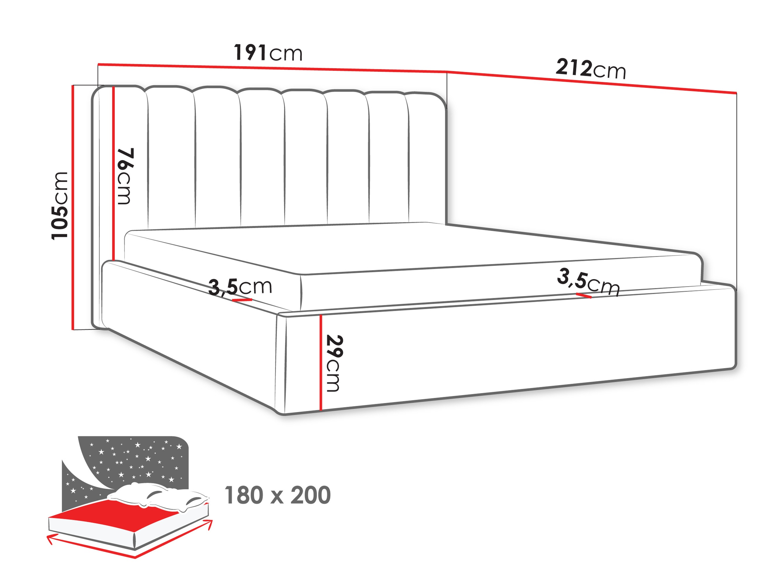 Rúm ComfiDream Stylos (Margo 227.04)
