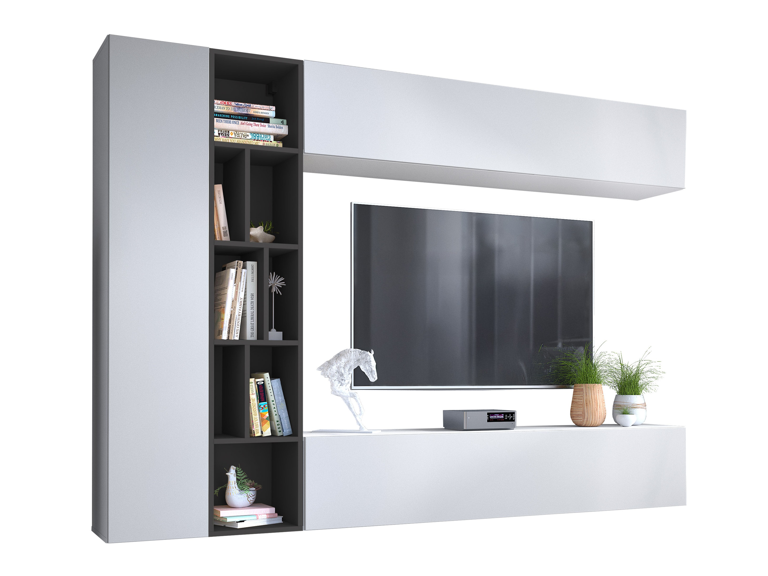 Stofusett Comfivo Natura (Hvítur + Grafít)