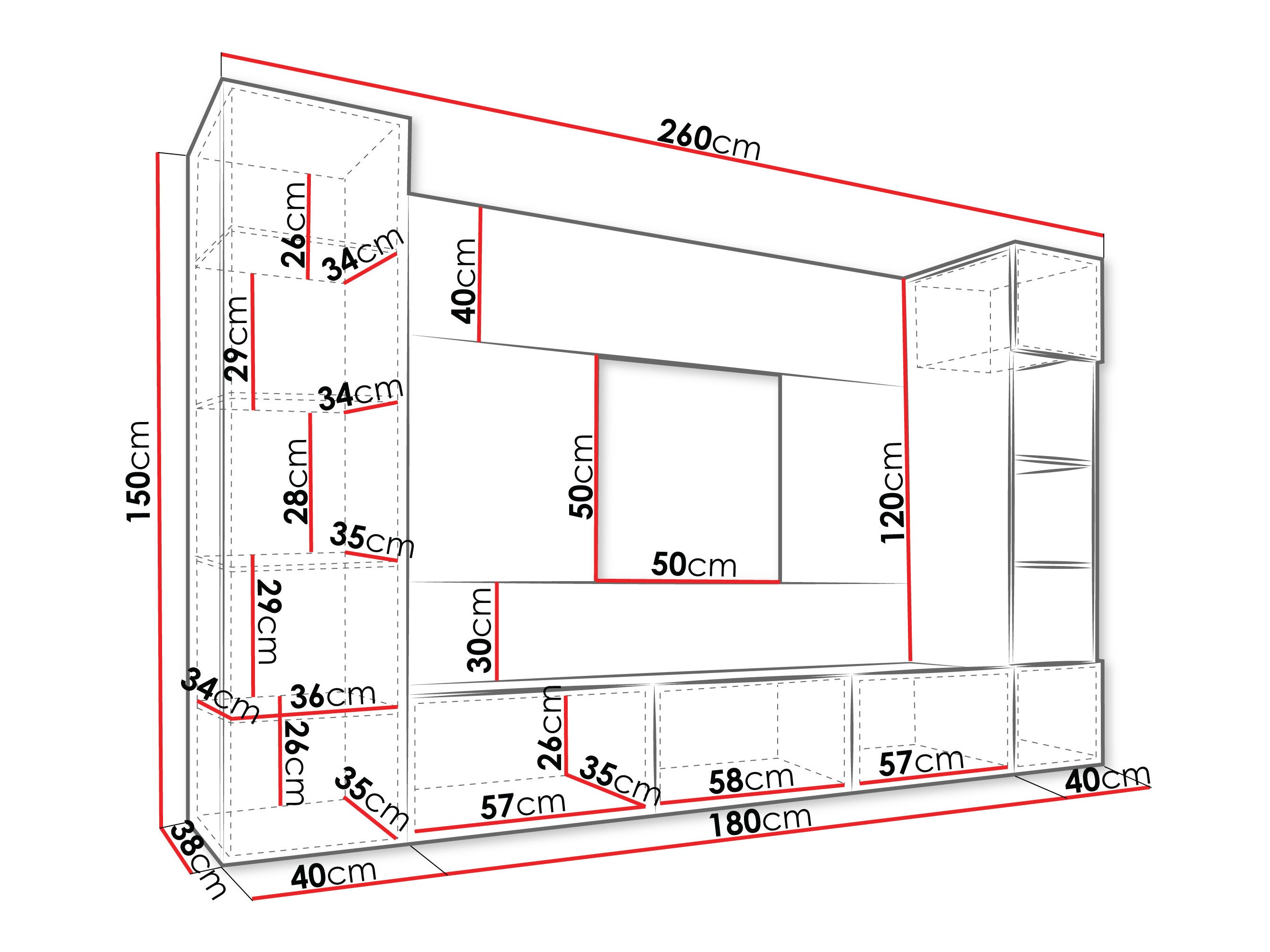 Stofusett Comfivo Salix IV (Hvítur + Hvítur marmari)