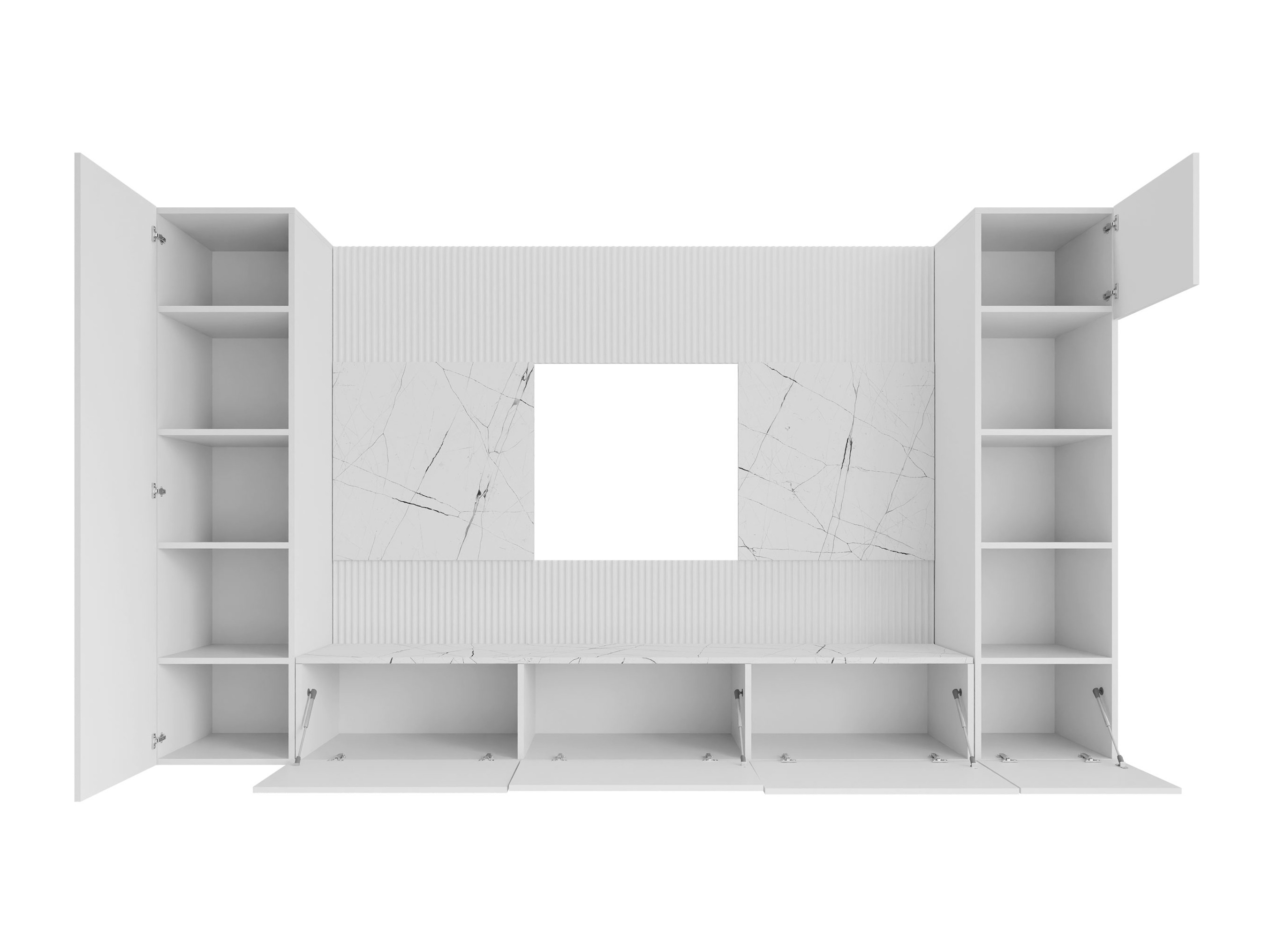 Stofusett Comfivo Salix IV (Svartur + Svartur marmari)