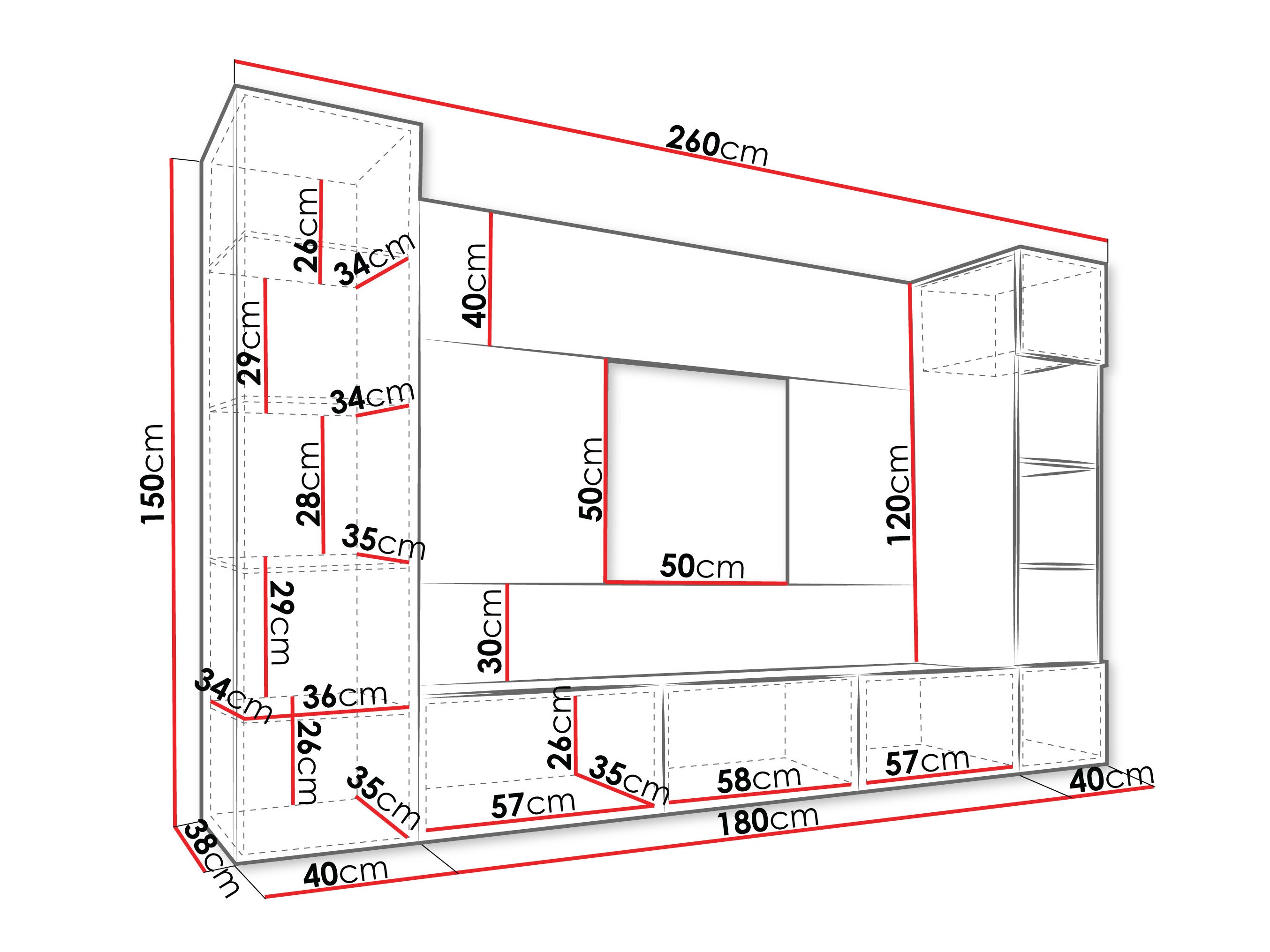 Stofusett Comfivo Salix IV (Svartur + Svartur marmari)